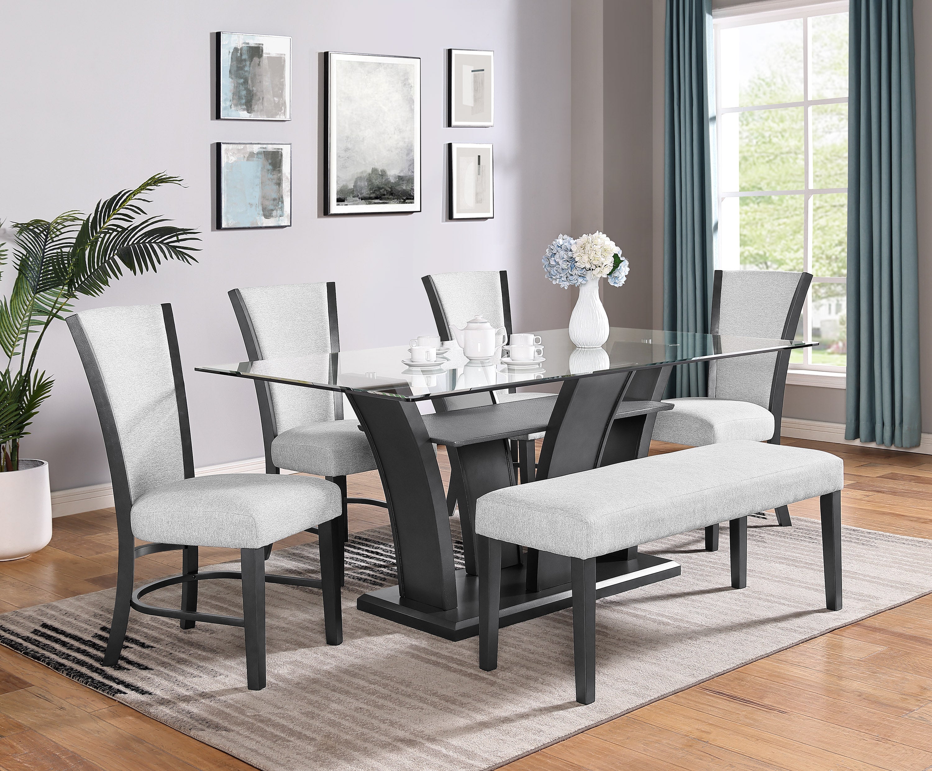 CAMELIA DINING TABLE GLASS TOP