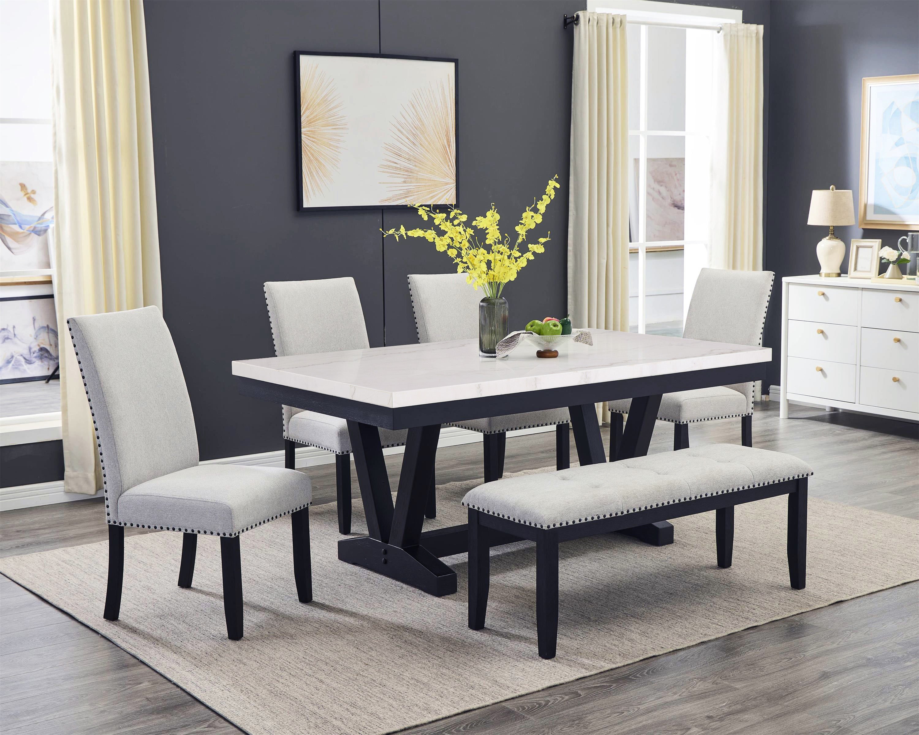 VARLEY GENUINE MARBLE DINING TBL
