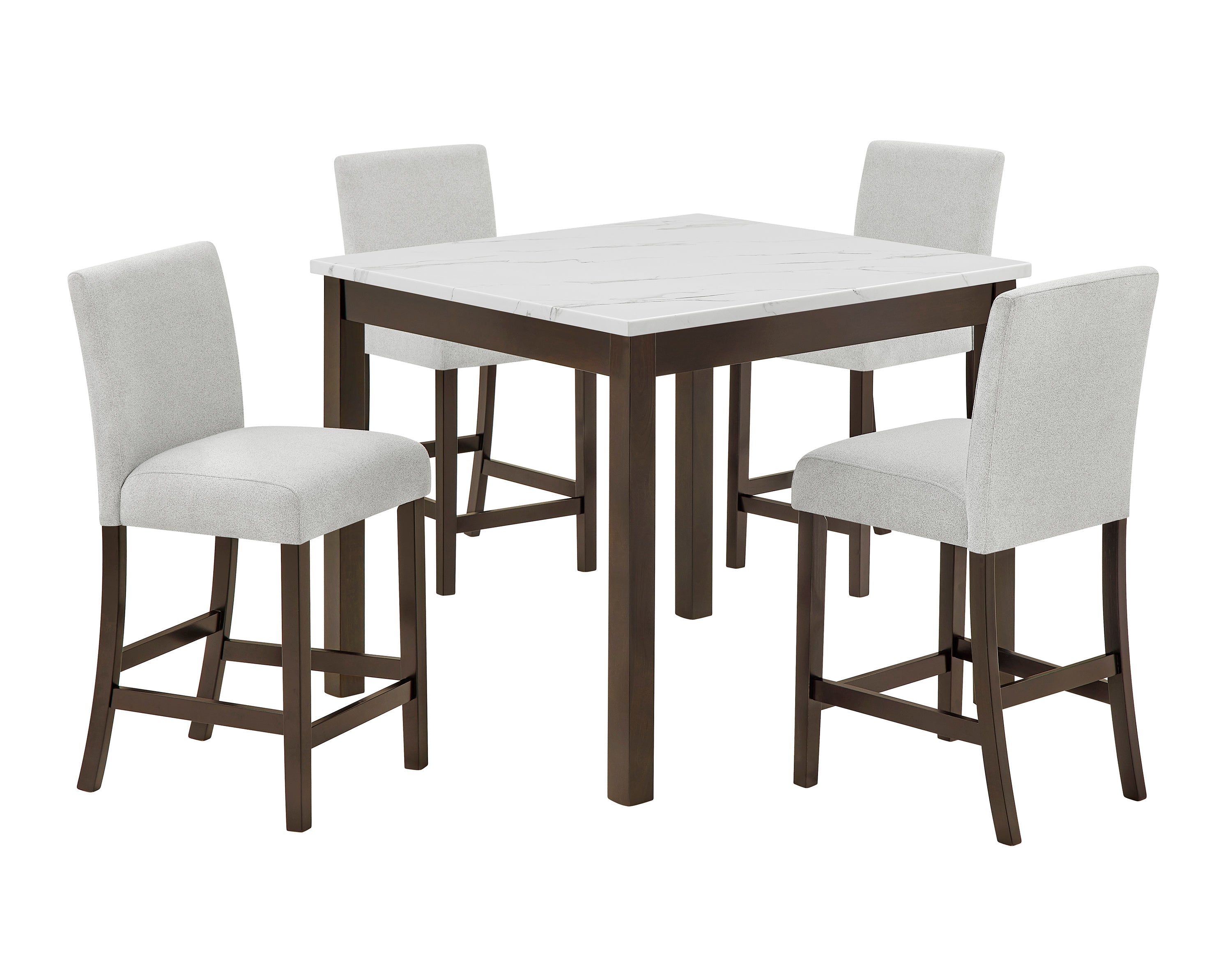 Lennon Brown/Gray 5-Piece Counter Height Dining Set