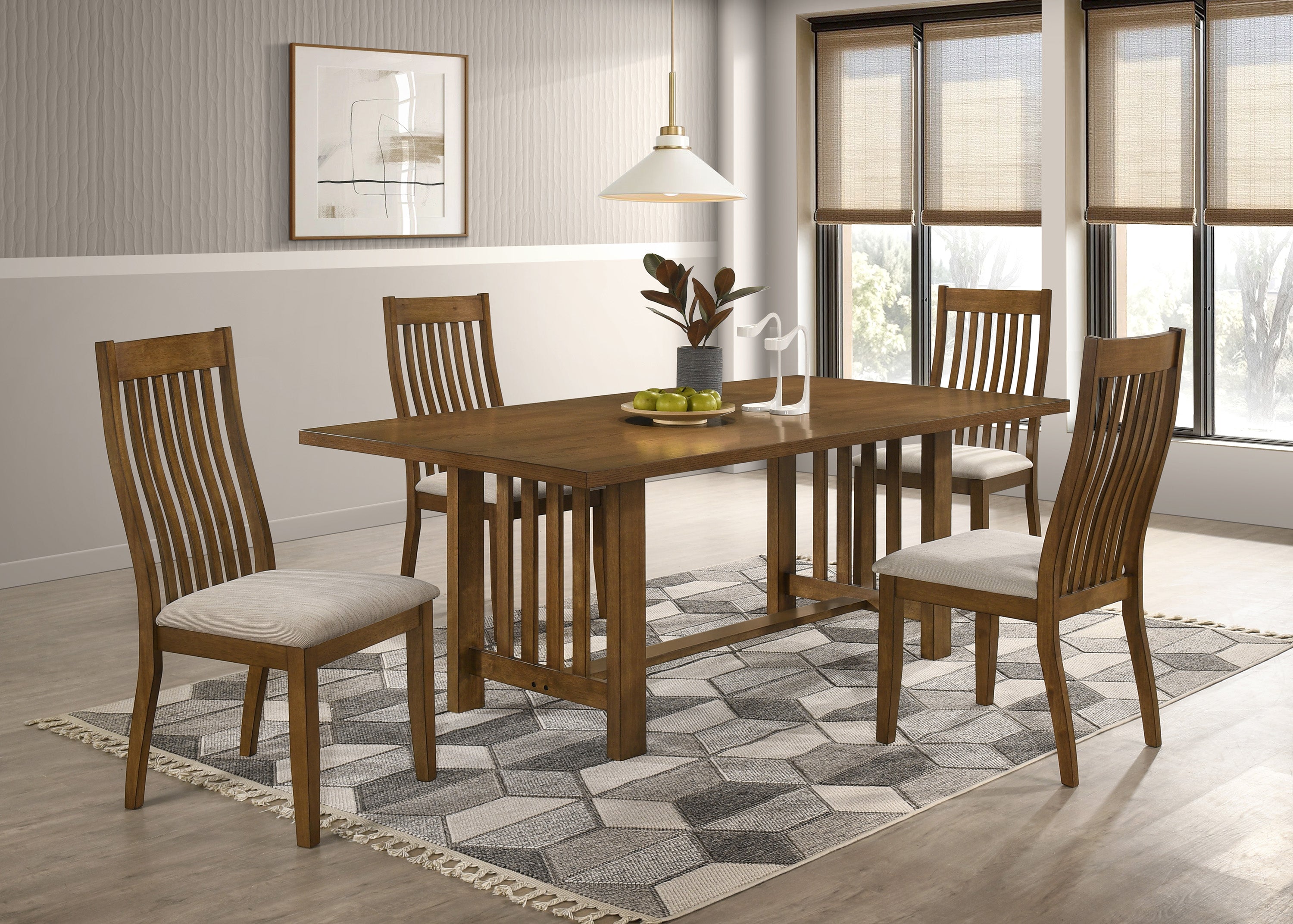 Glendale Beige/Brown Dining Side Chair, Set of 2