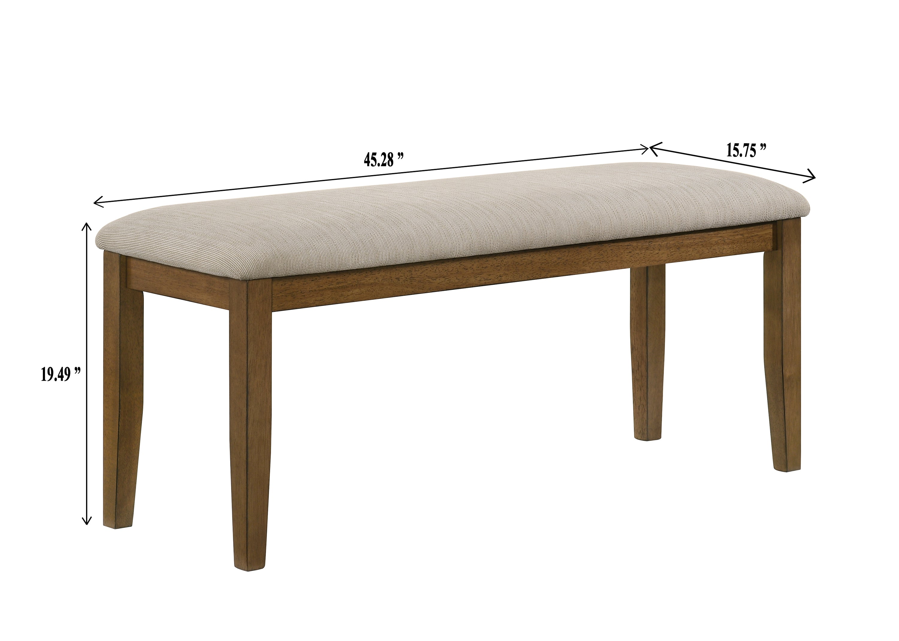 Glendale Beige/Brown Dining Bench