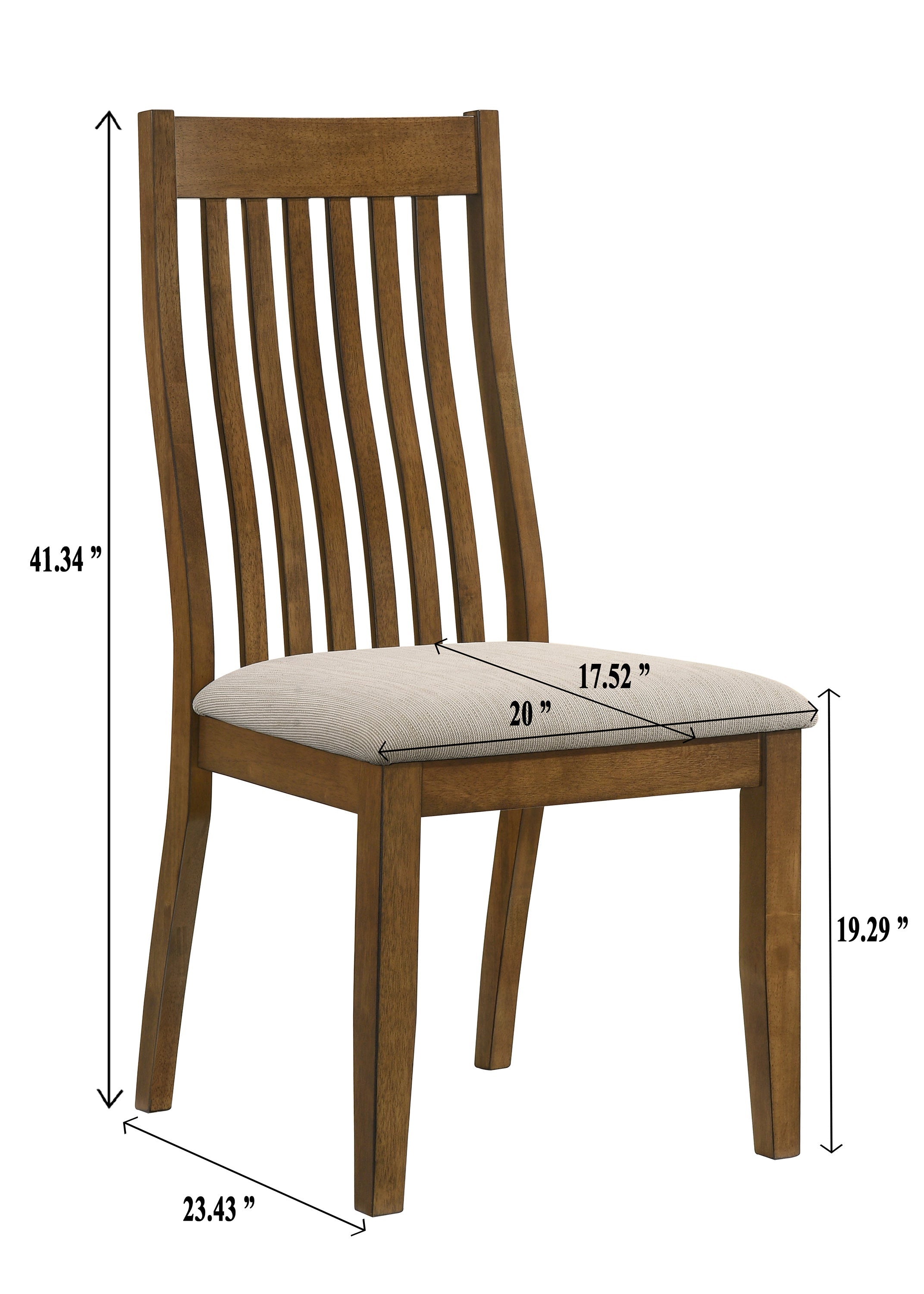 Glendale Beige/Brown Dining Side Chair, Set of 2