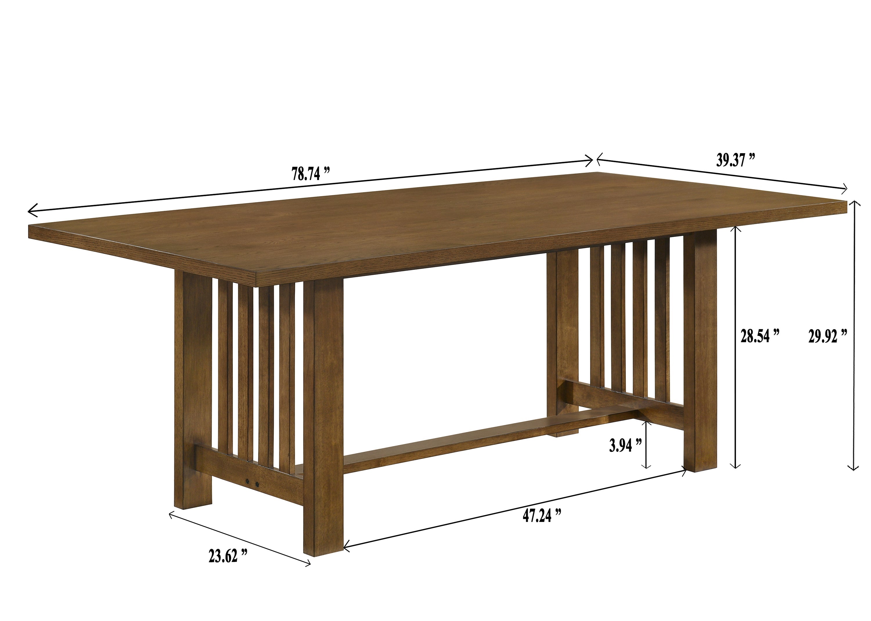 Glendale Brown Dining Table