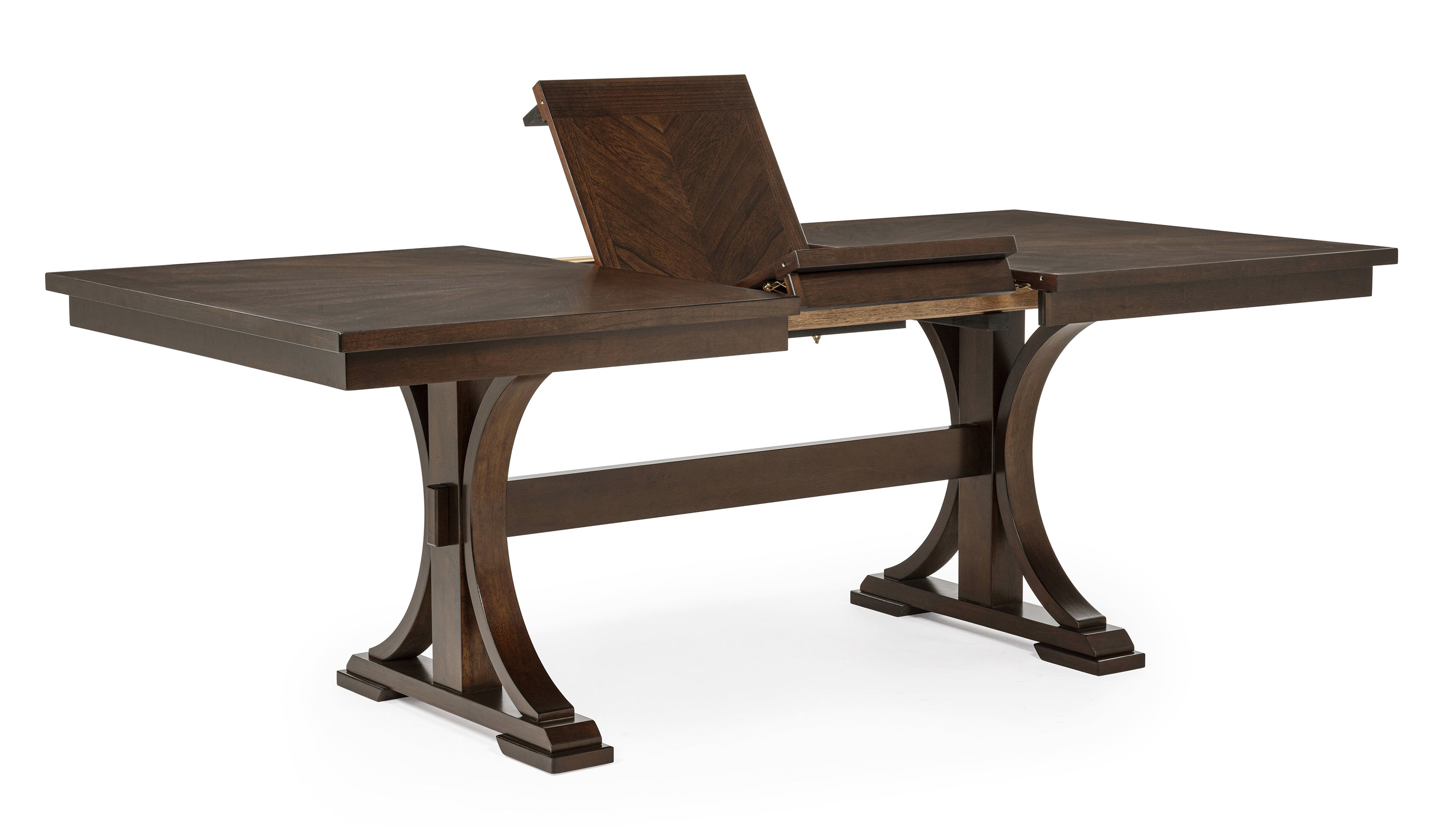 Hamil Brown Extendable Dining Table with 18" Butterfly Leaf