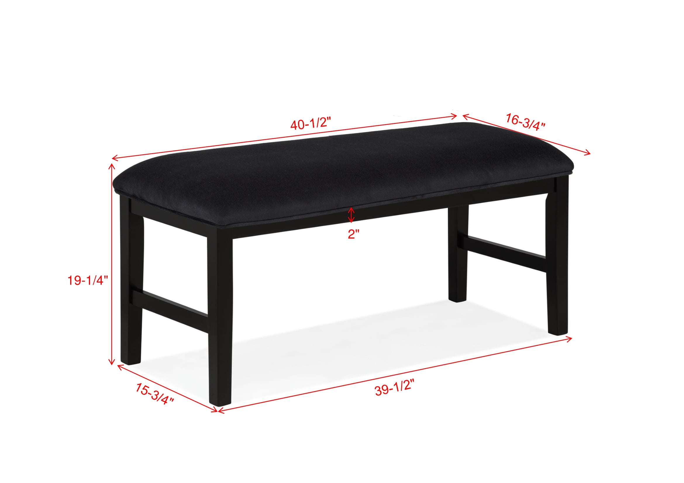 Sebastian Black Dining Bench