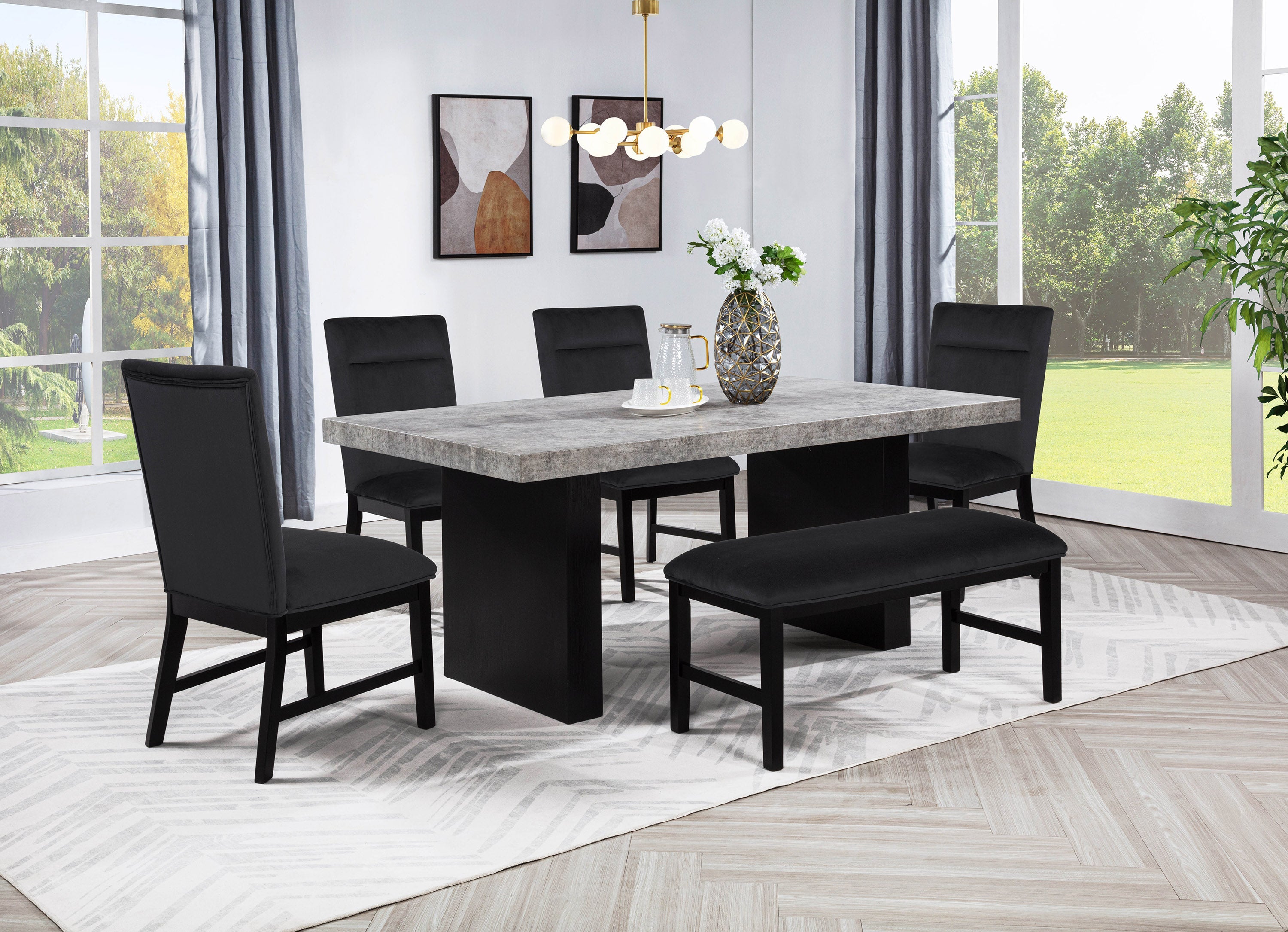 Sebastian Black Dining Bench