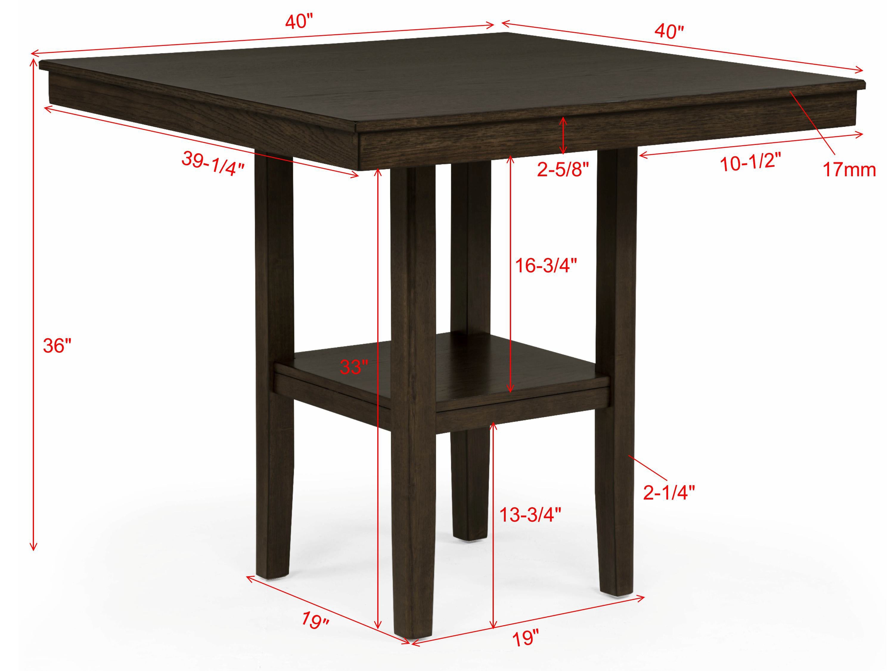 Lester Brown/Beige 5-Piece Counter Height Dining Set