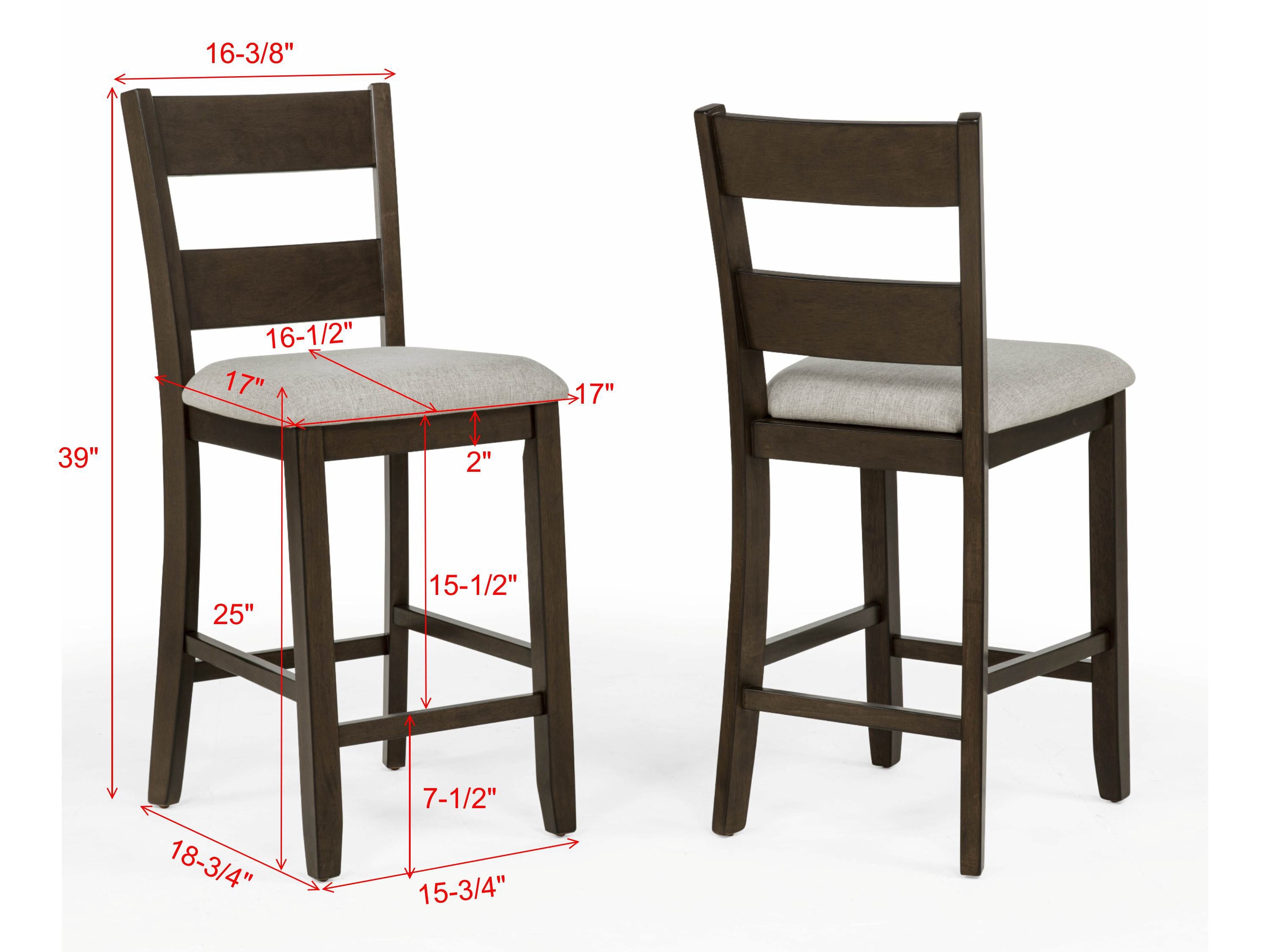 Lester Brown/Beige 5-Piece Counter Height Dining Set