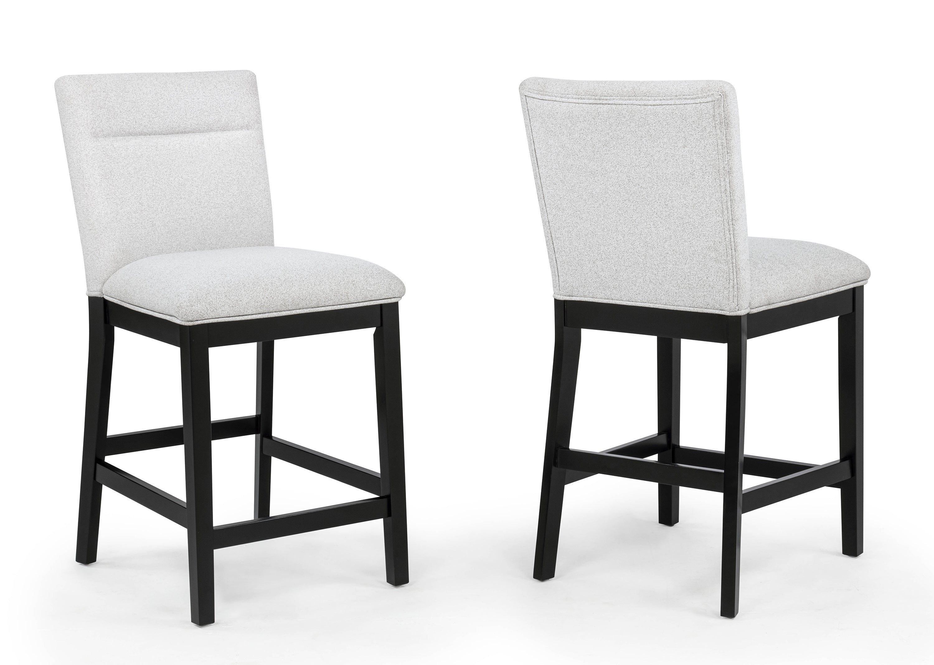 Sebastian Black/Gray Counter Height Chair, Set of 2