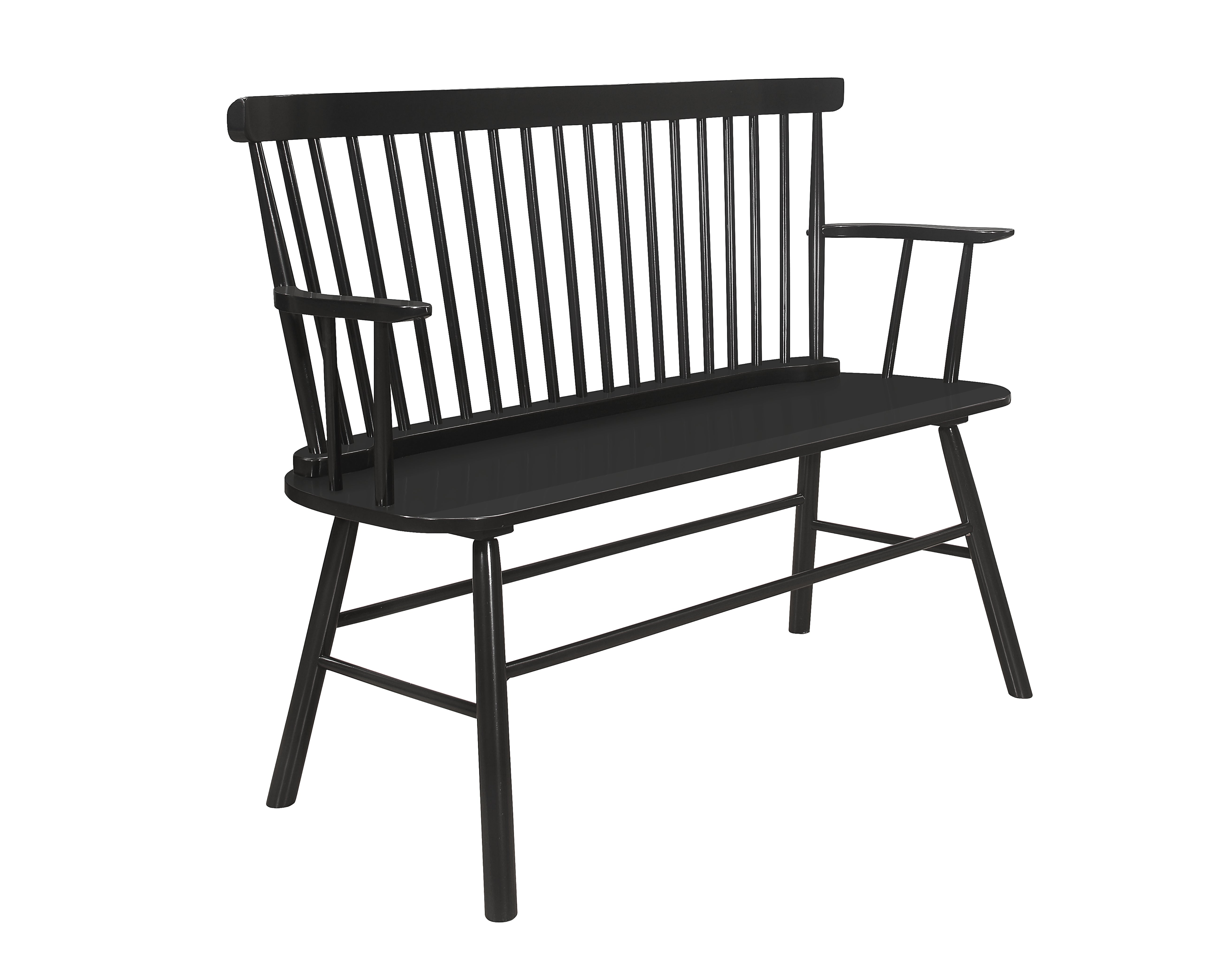 JERIMIAH SPINDLEBACK BENCH BLACK
