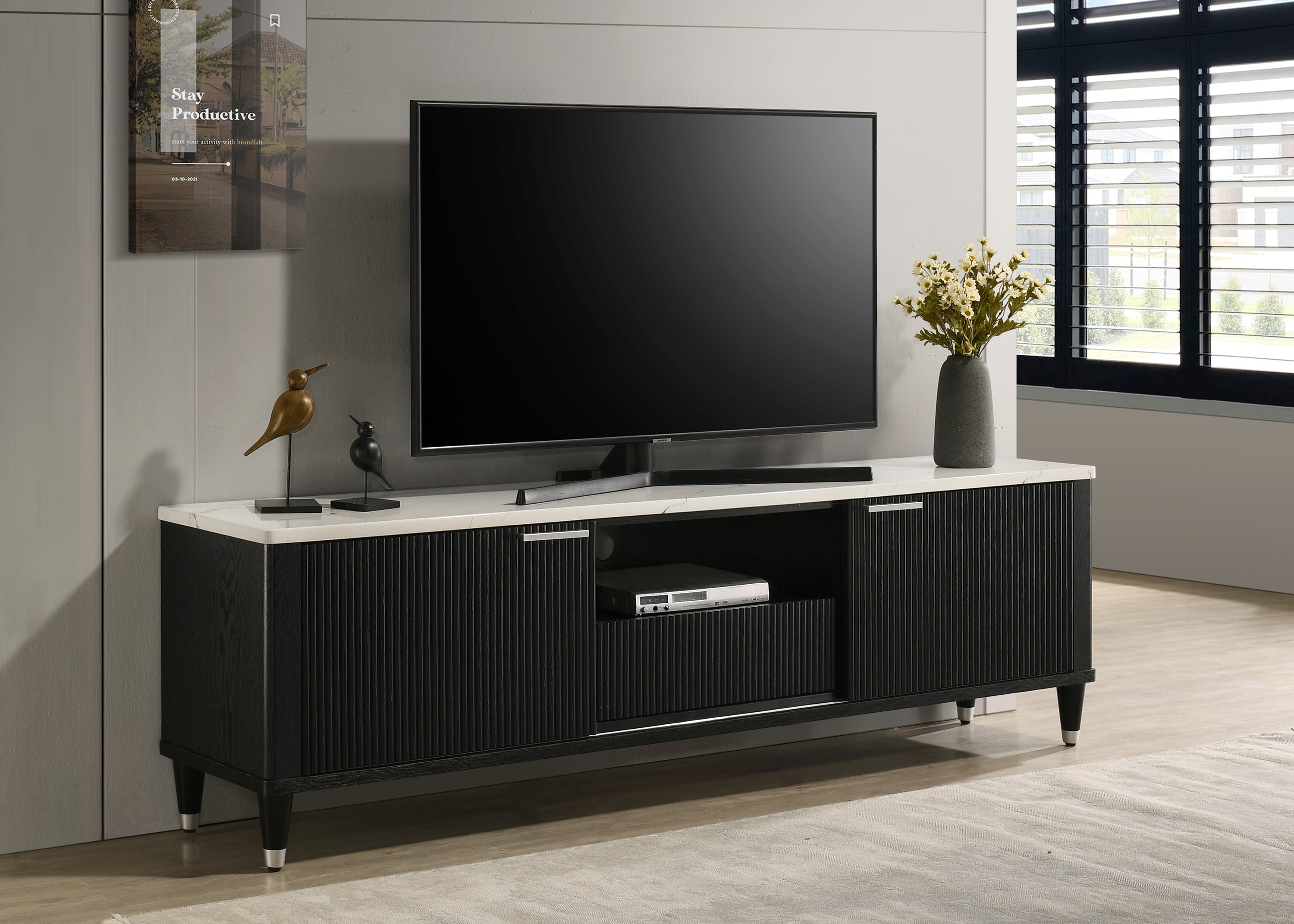 Britany Black TV Stand