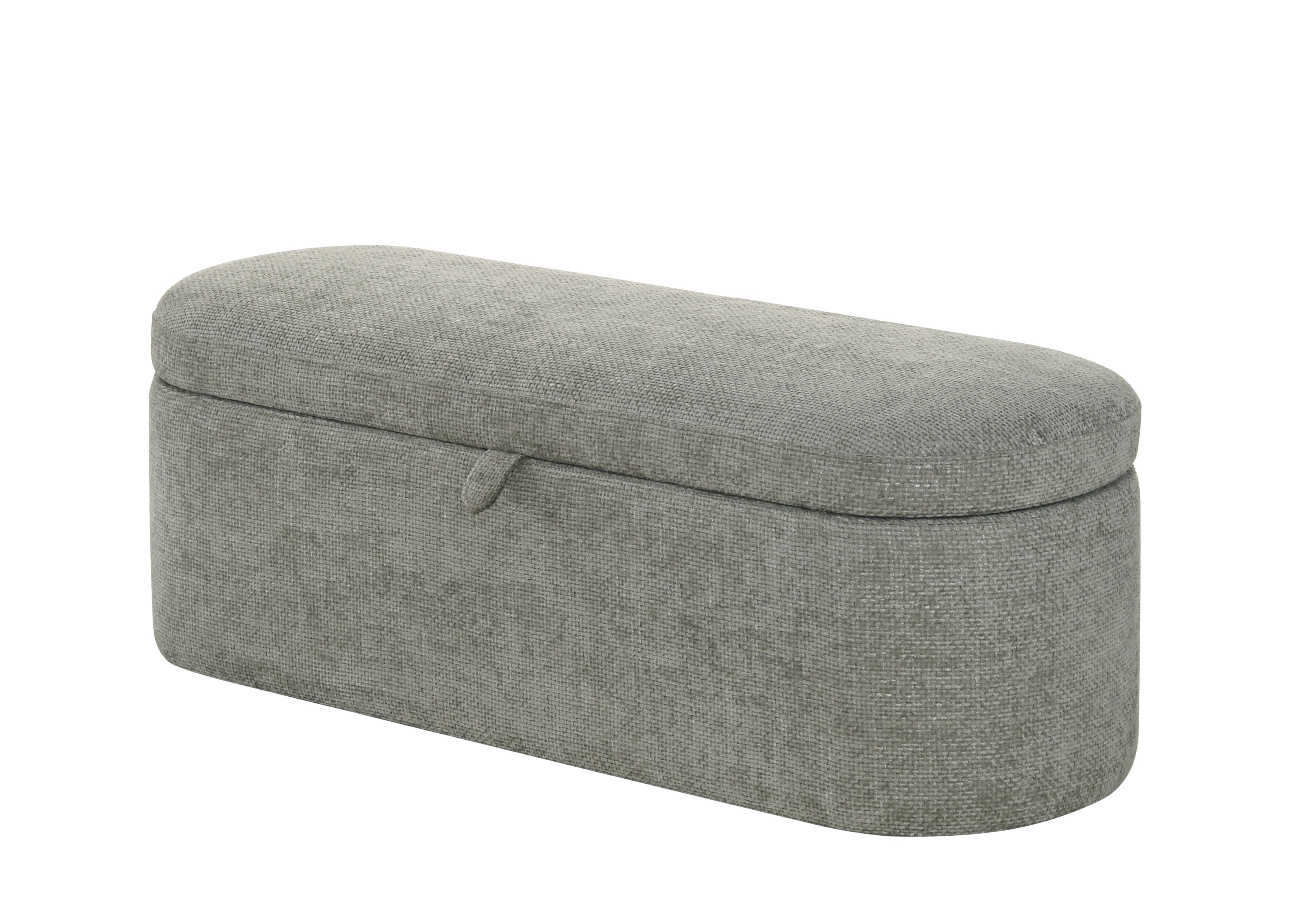PHILIPA STORAGE BENCH- L.GREY TWEED