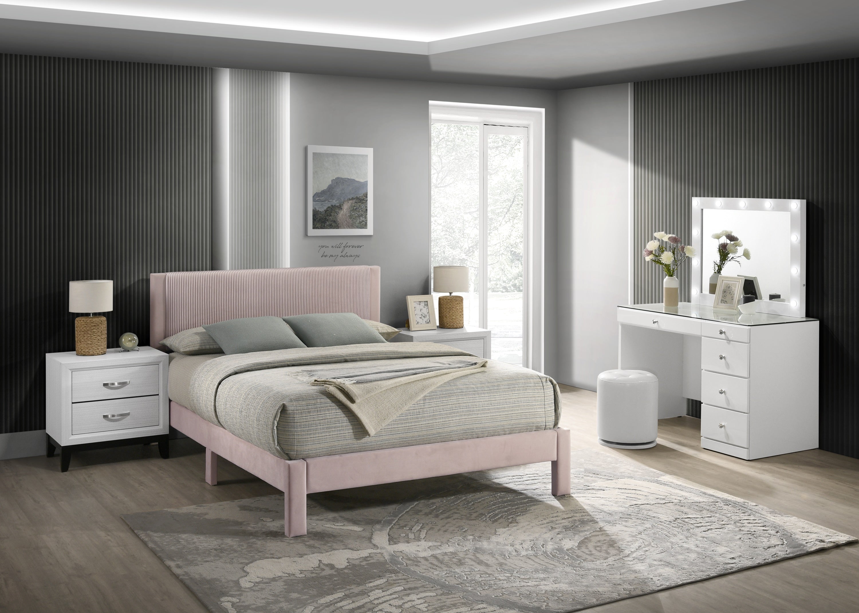 LUCIA T HB/FB+SIDE RAILS PINK