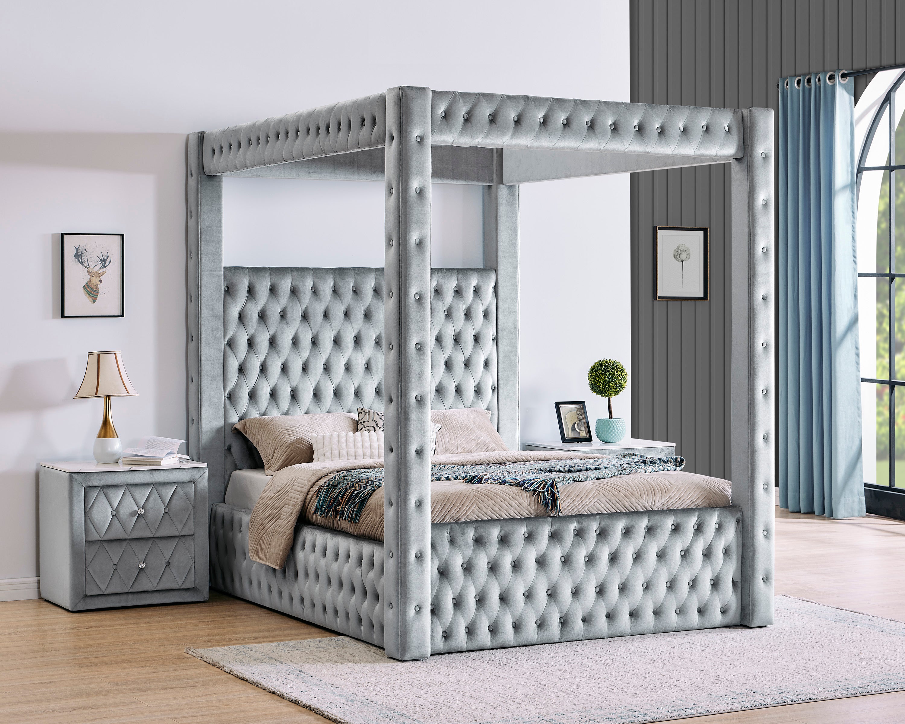 ANNABELLE KG HB+FB+CANOPY+SLAT GREY