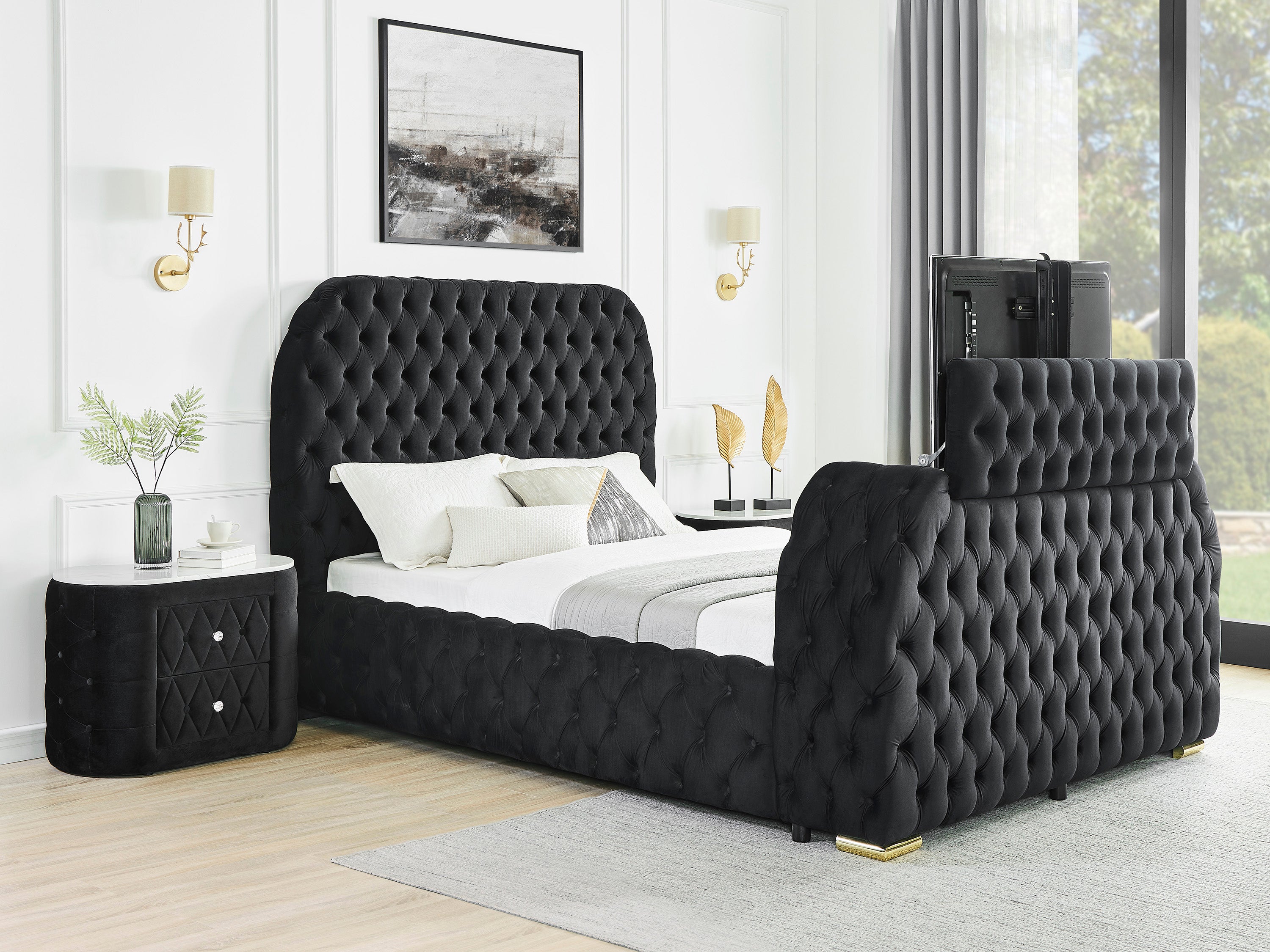NATALIA KING HEADBOARD BLACK