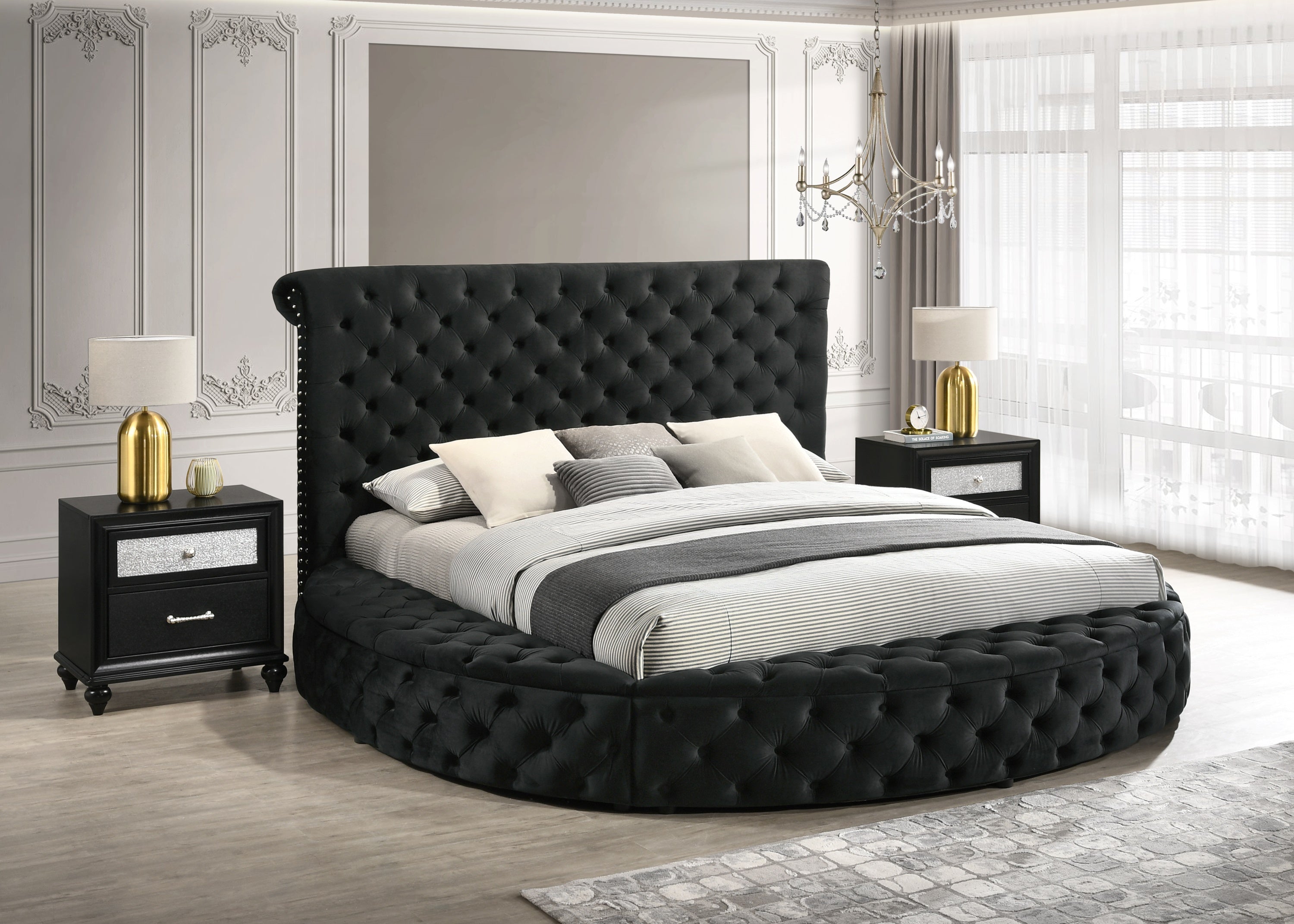 BRIGITTE KING HEADBOARD BLACK