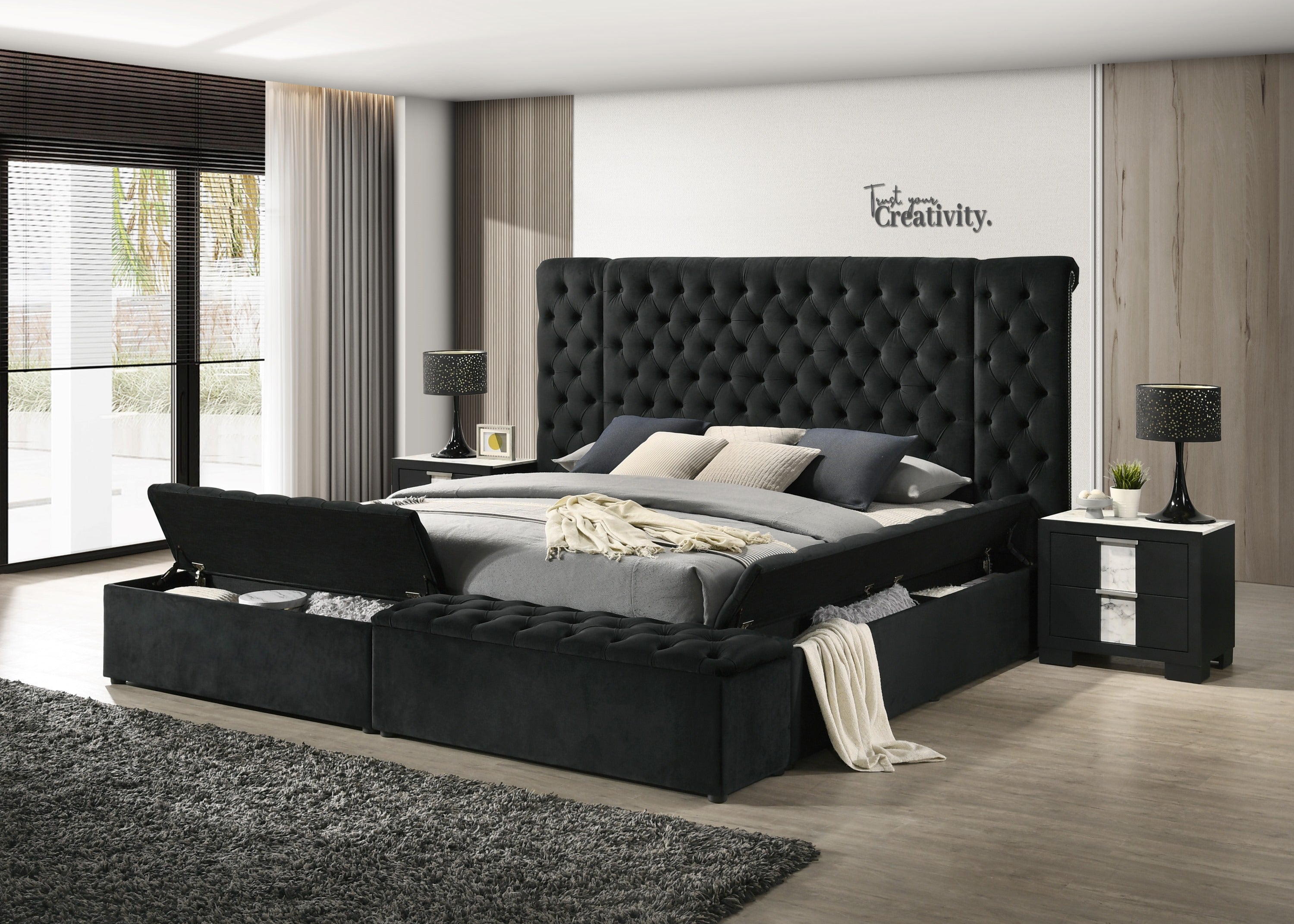 LILIANA K/Q HB SIDE PANEL BLACK