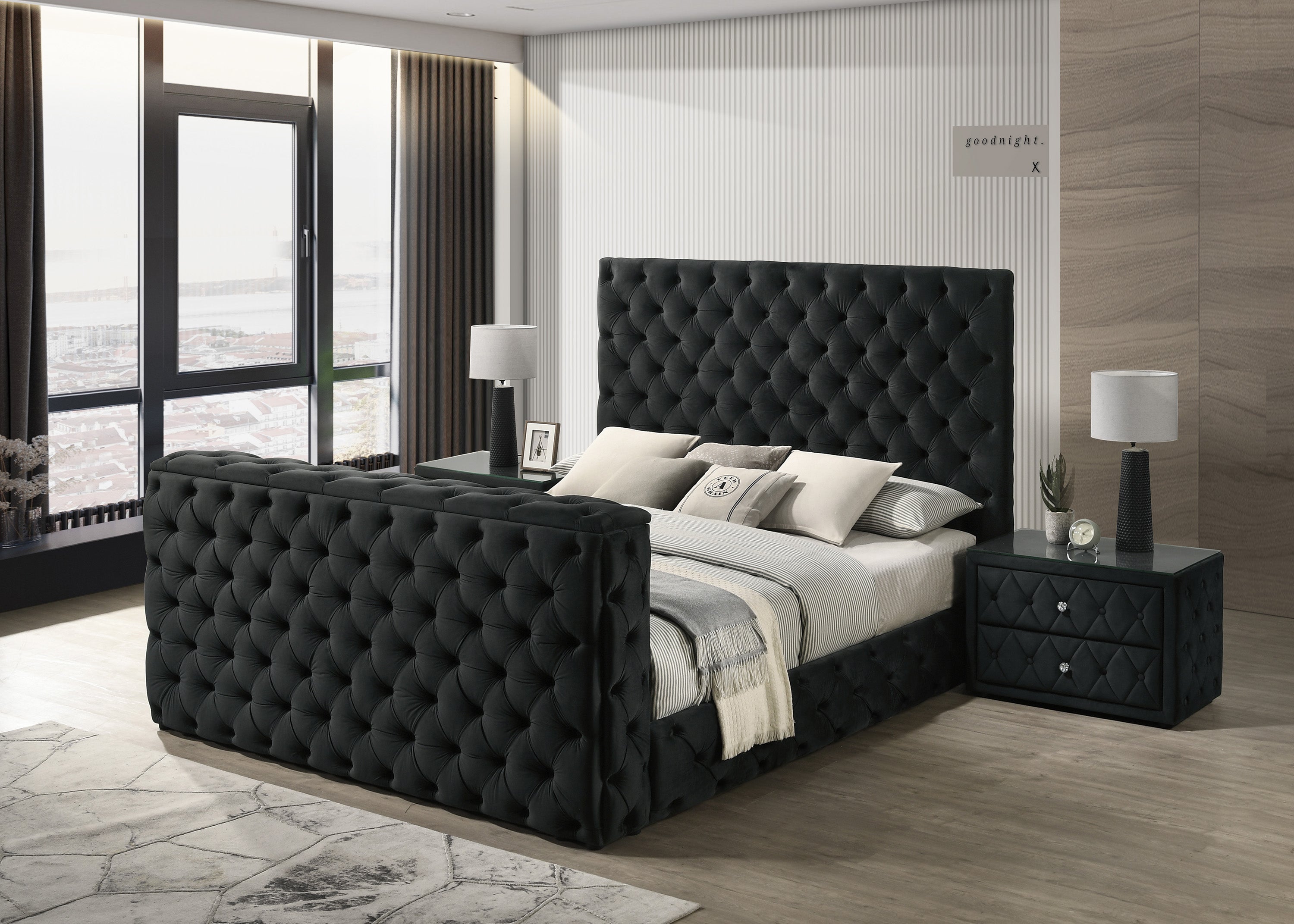 JOSEPHINE KING HEADBOARD BLACK