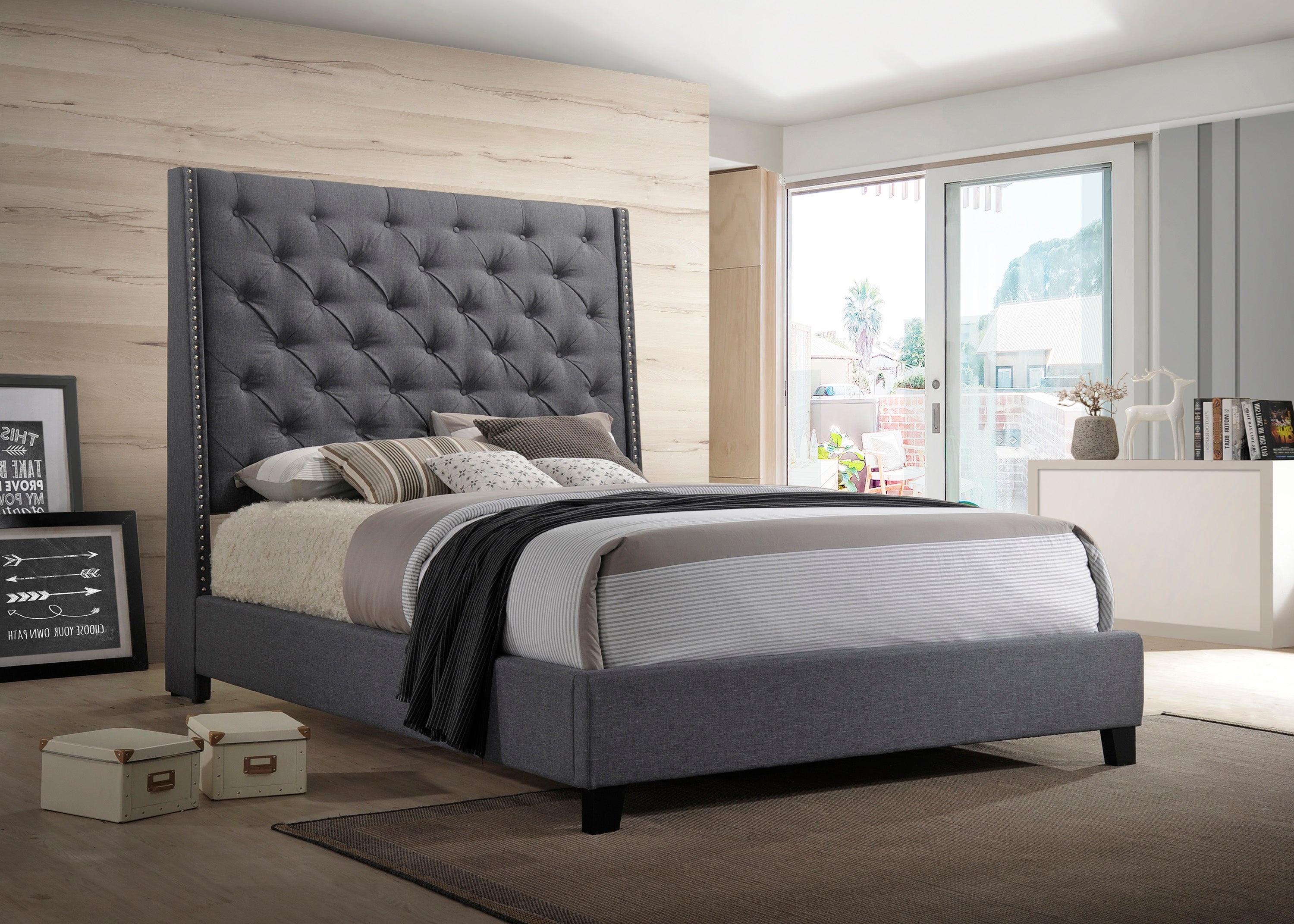 CHANTILLY K FB, RAIL &WING- GREY