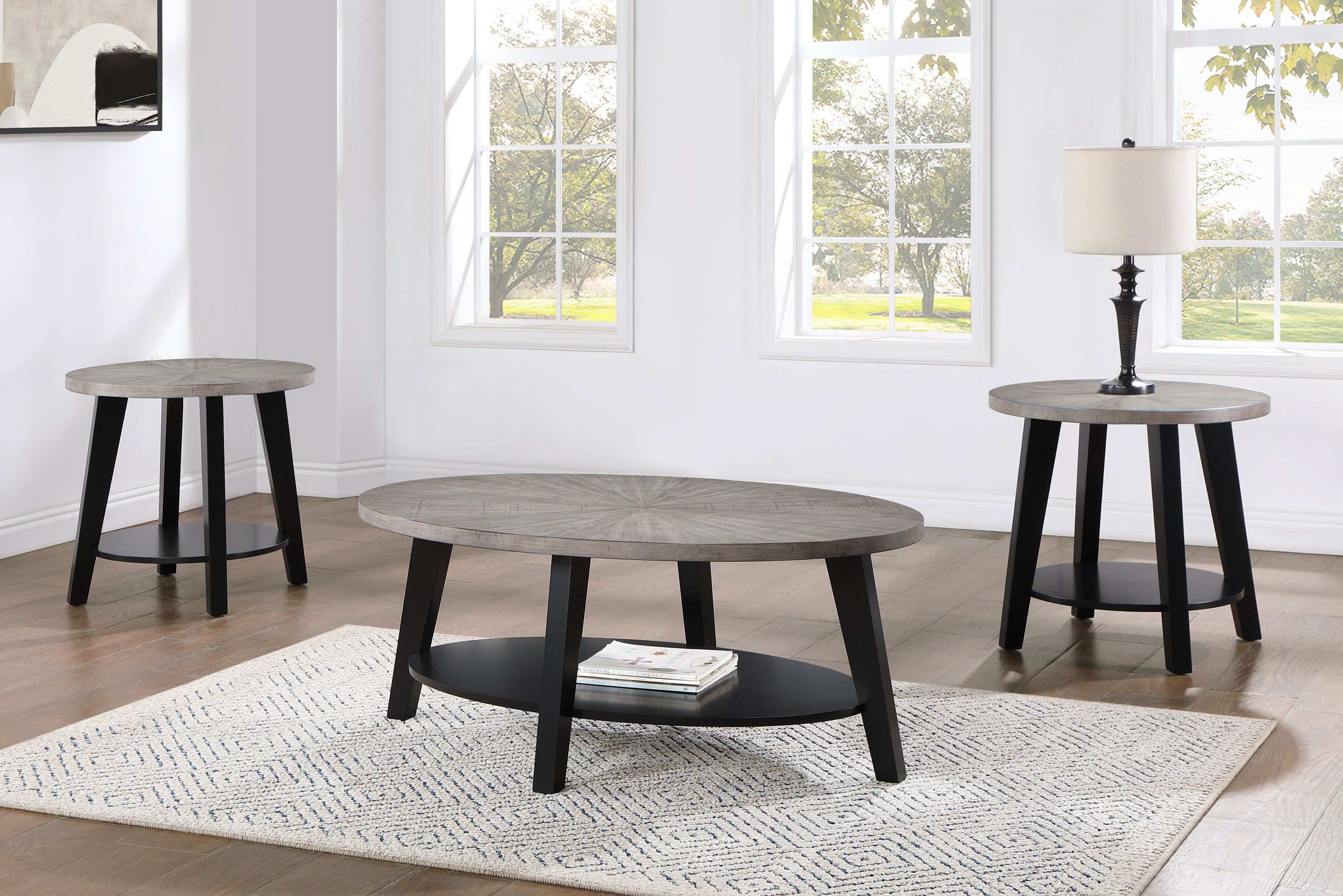 Mathis - 3 Piece Cocktail Set - Black / Gray