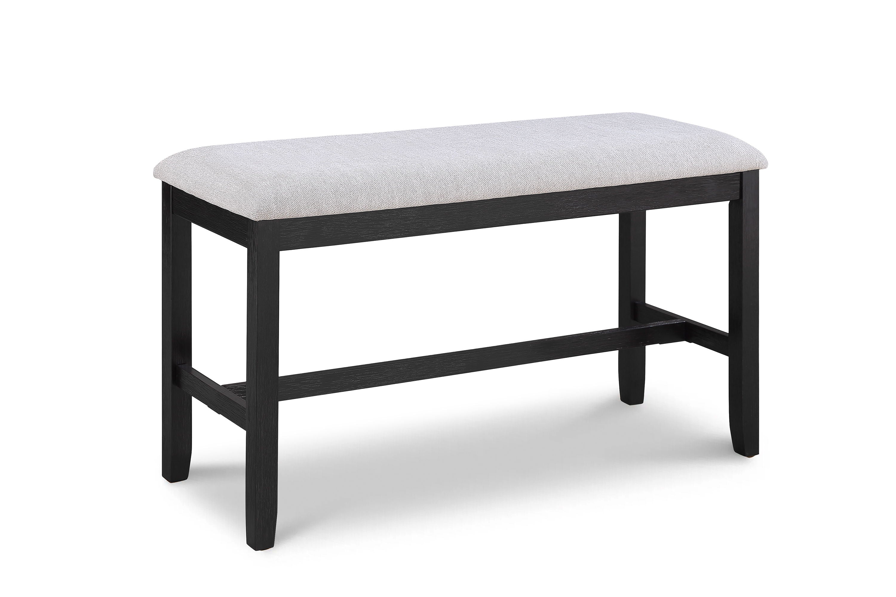 Delfin - Counter Height Bench - Light Gray / Black