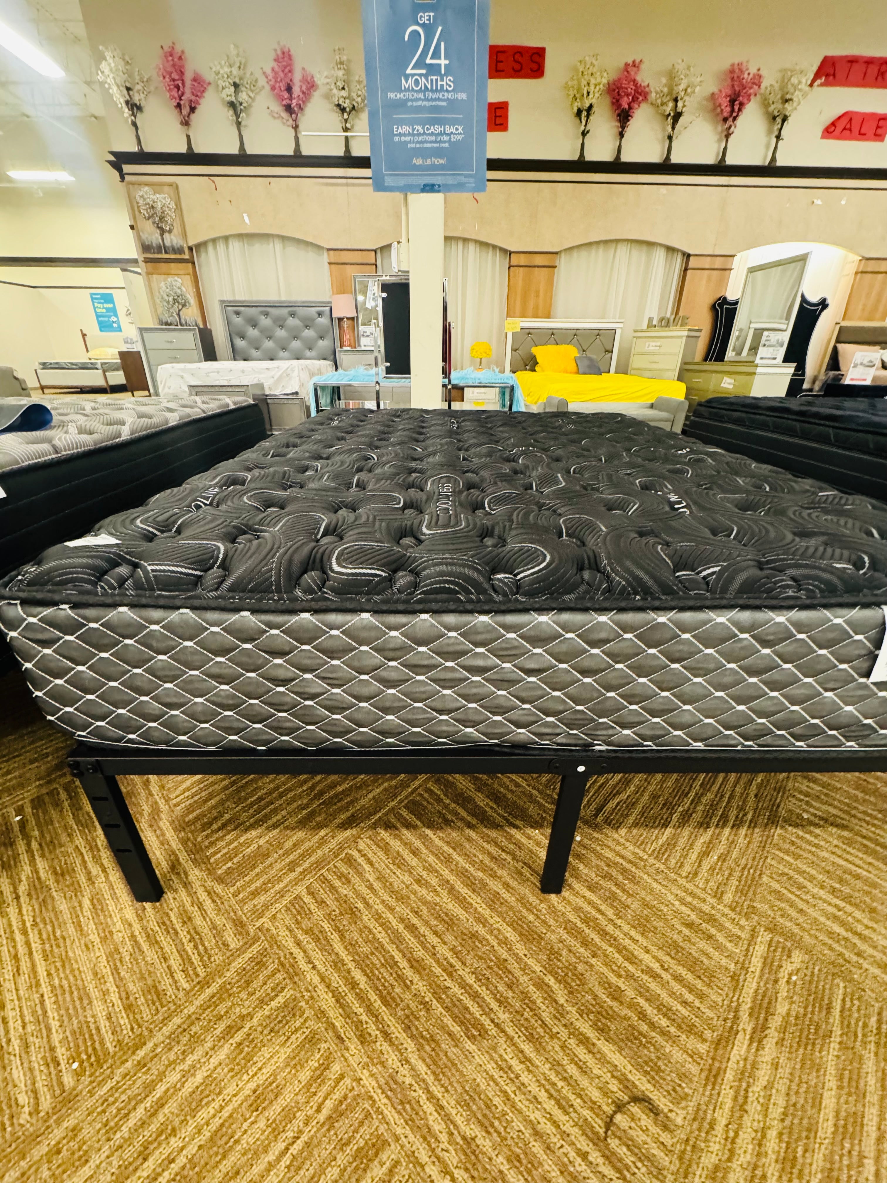 Black visco cool gel mattress