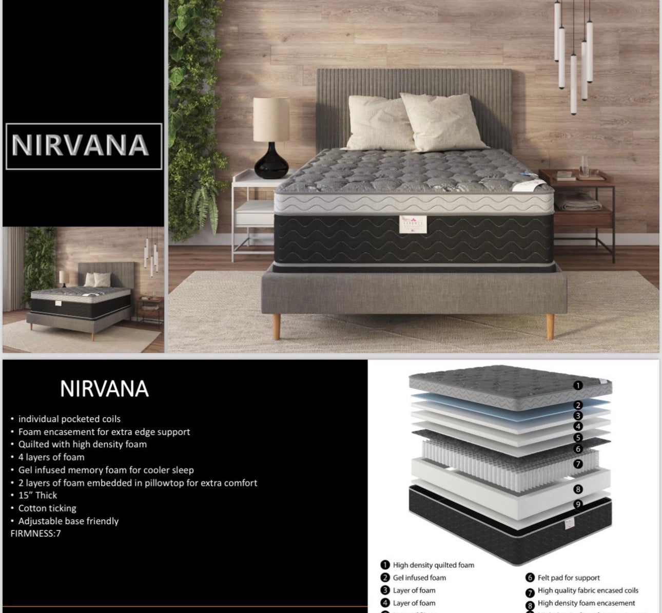 Nirvana pillow top firm