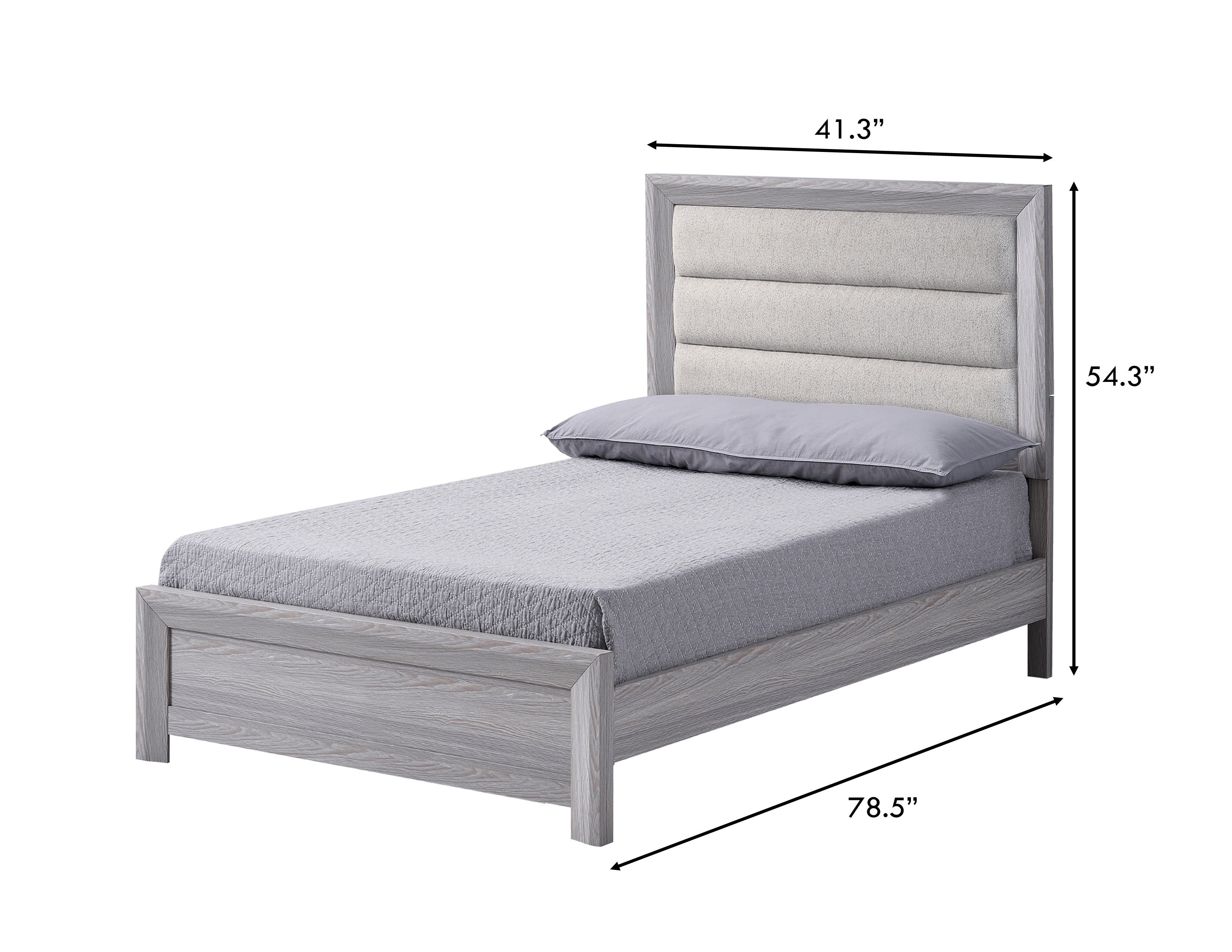 Adelaide Driftwood Upholstered Panel Youth Bedroom Set