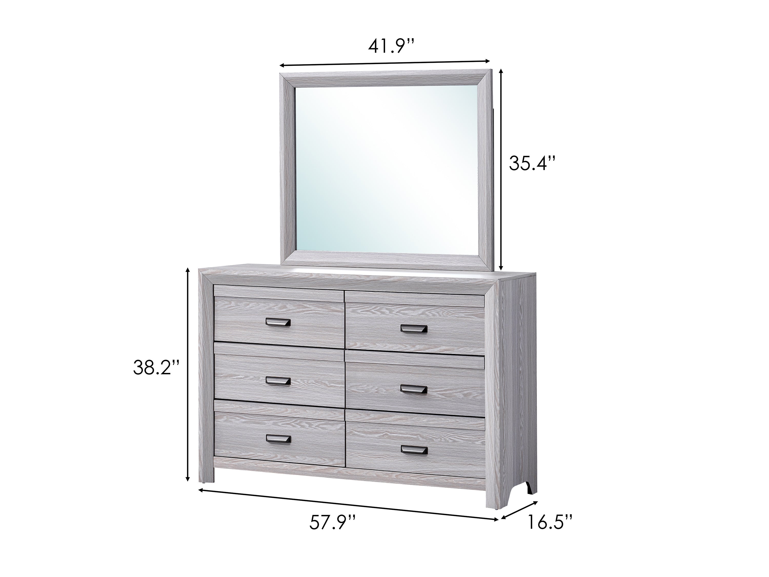 Adelaide Driftwood Upholstered Panel Bedroom Set