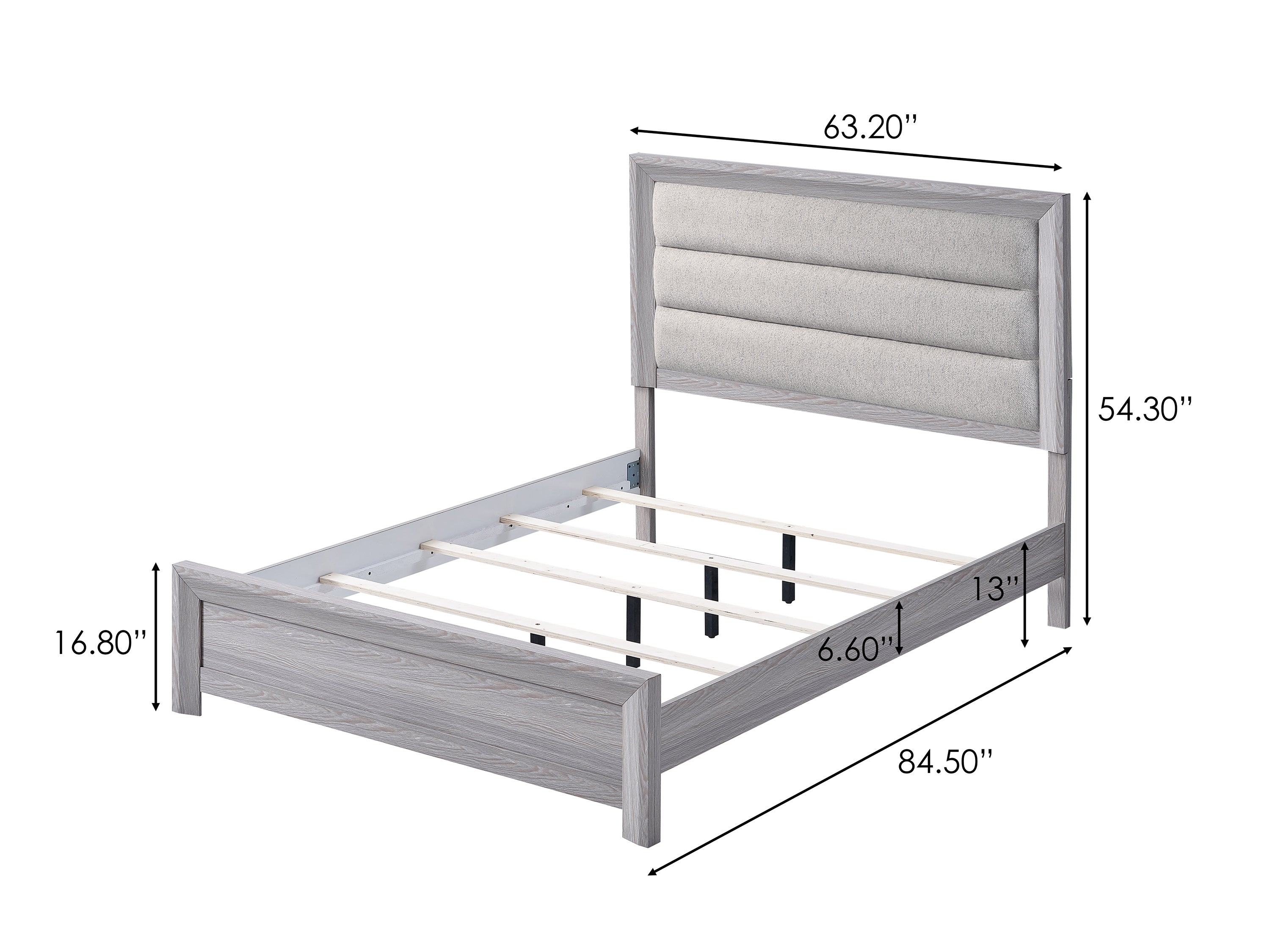 Adelaide Driftwood Upholstered Panel Bedroom Set