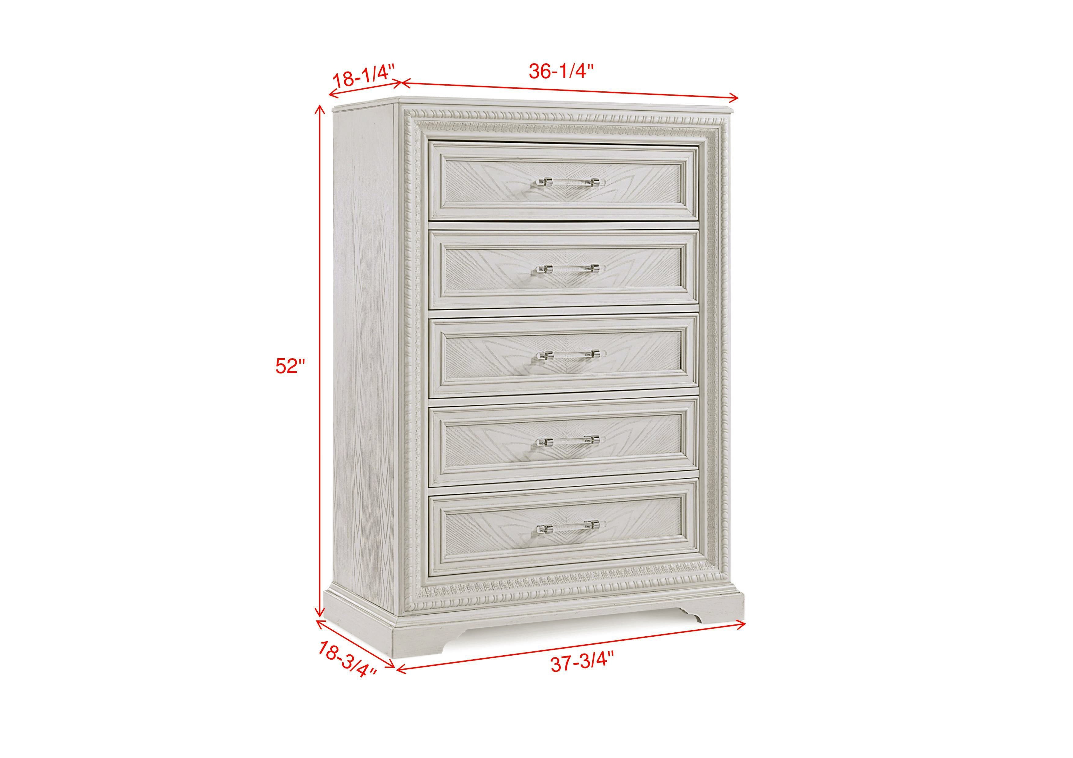 Alexandria Antique White Panel Bedroom Set
