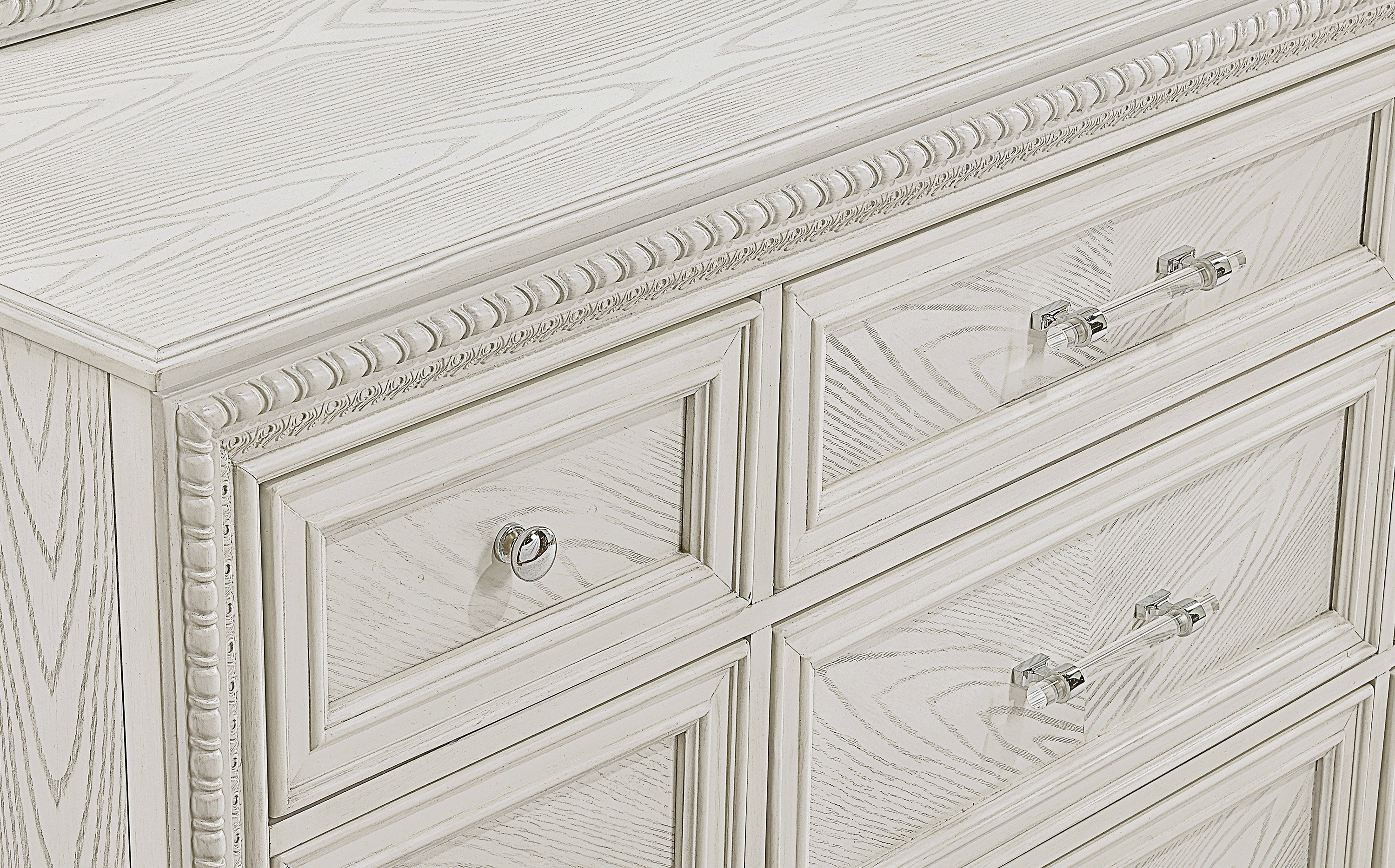 Alexandria Antique White Panel Bedroom Set