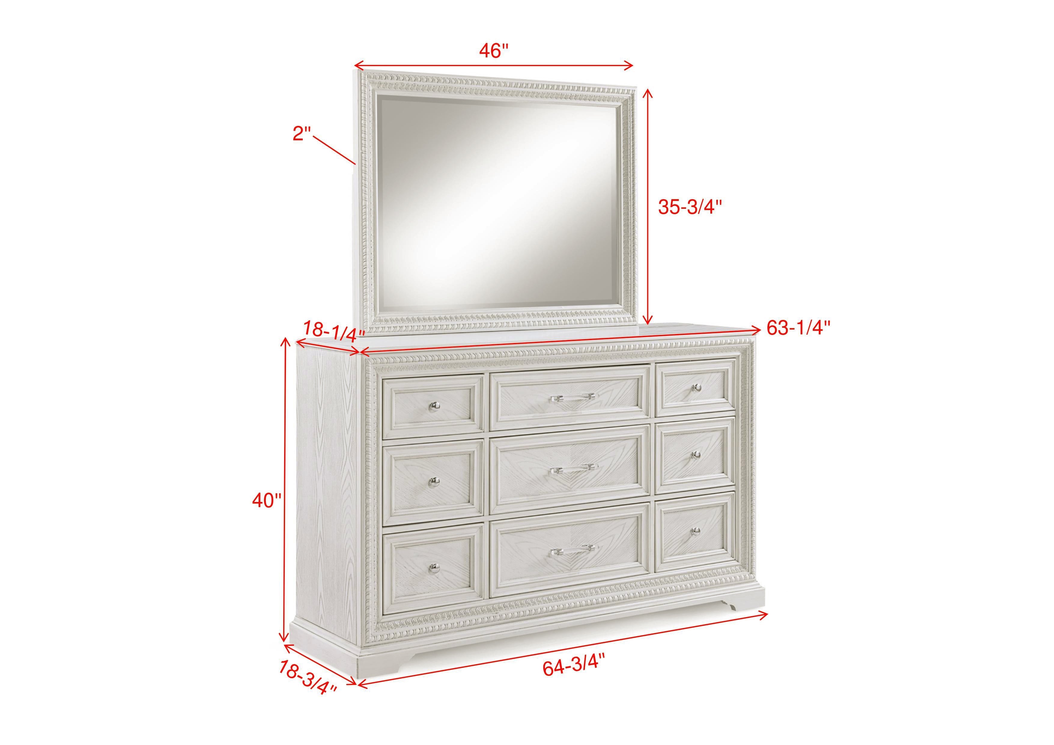 Alexandria Antique White Panel Bedroom Set