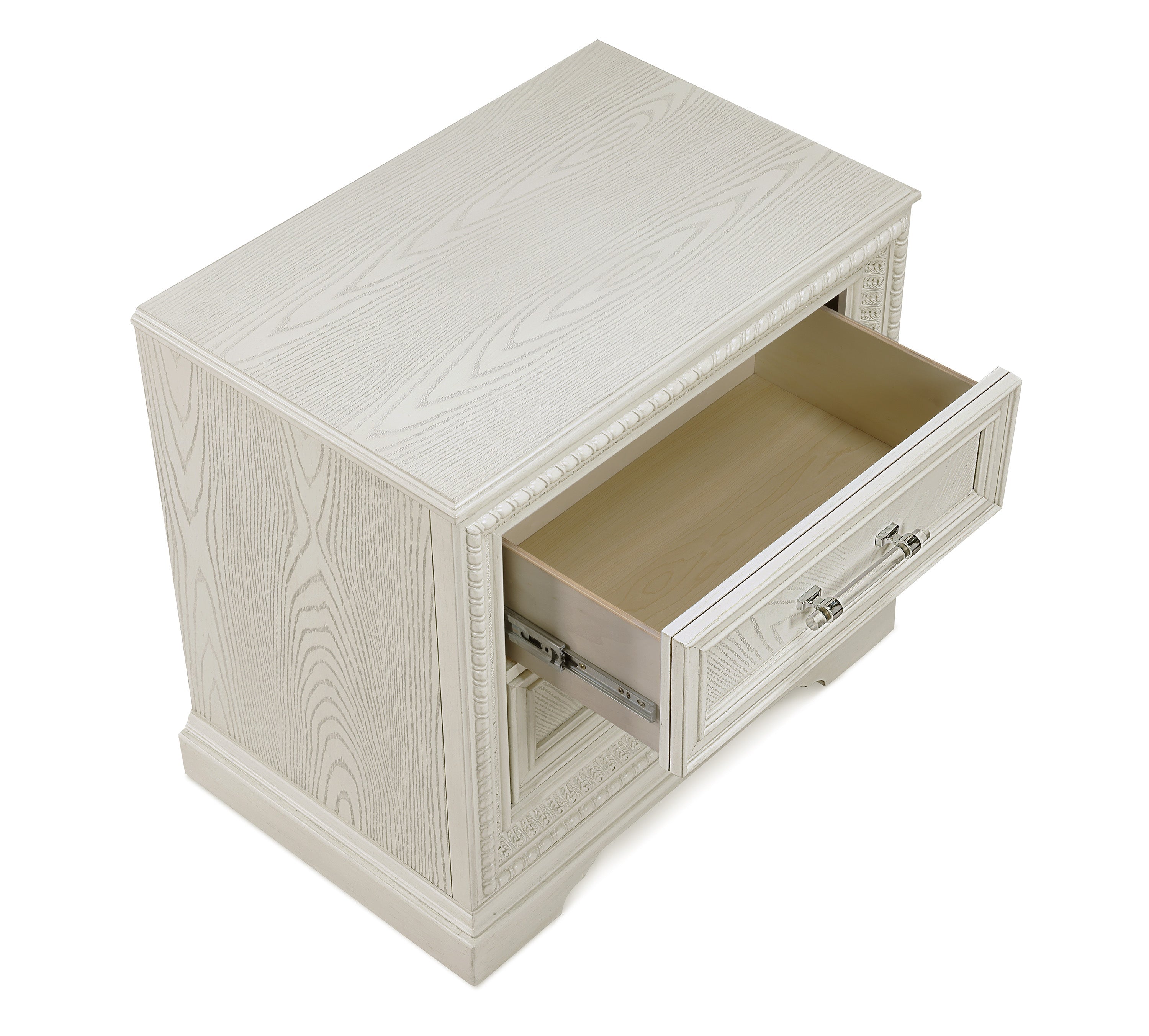 Alexandria Antique White Nightstand