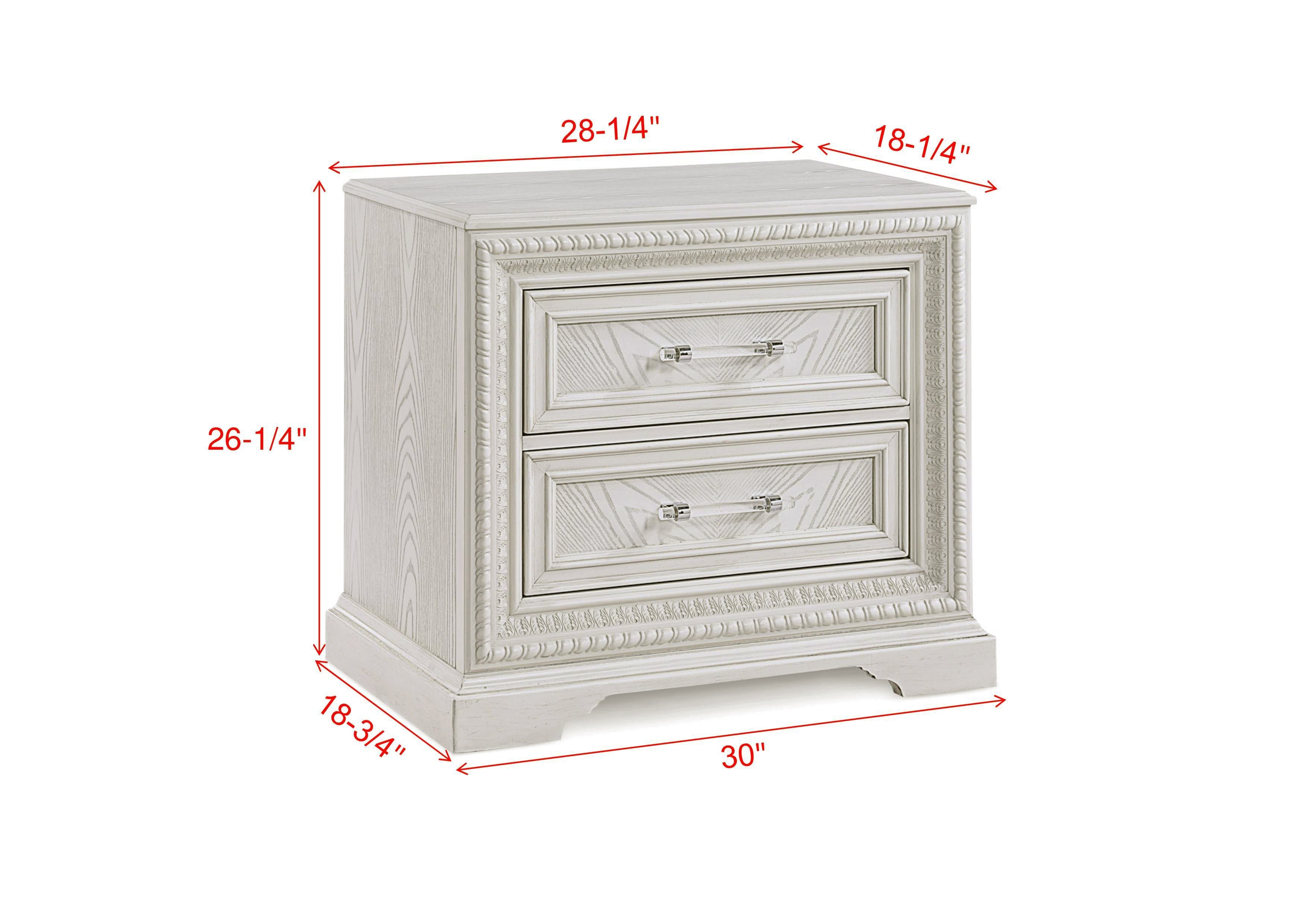 Alexandria Antique White Panel Bedroom Set