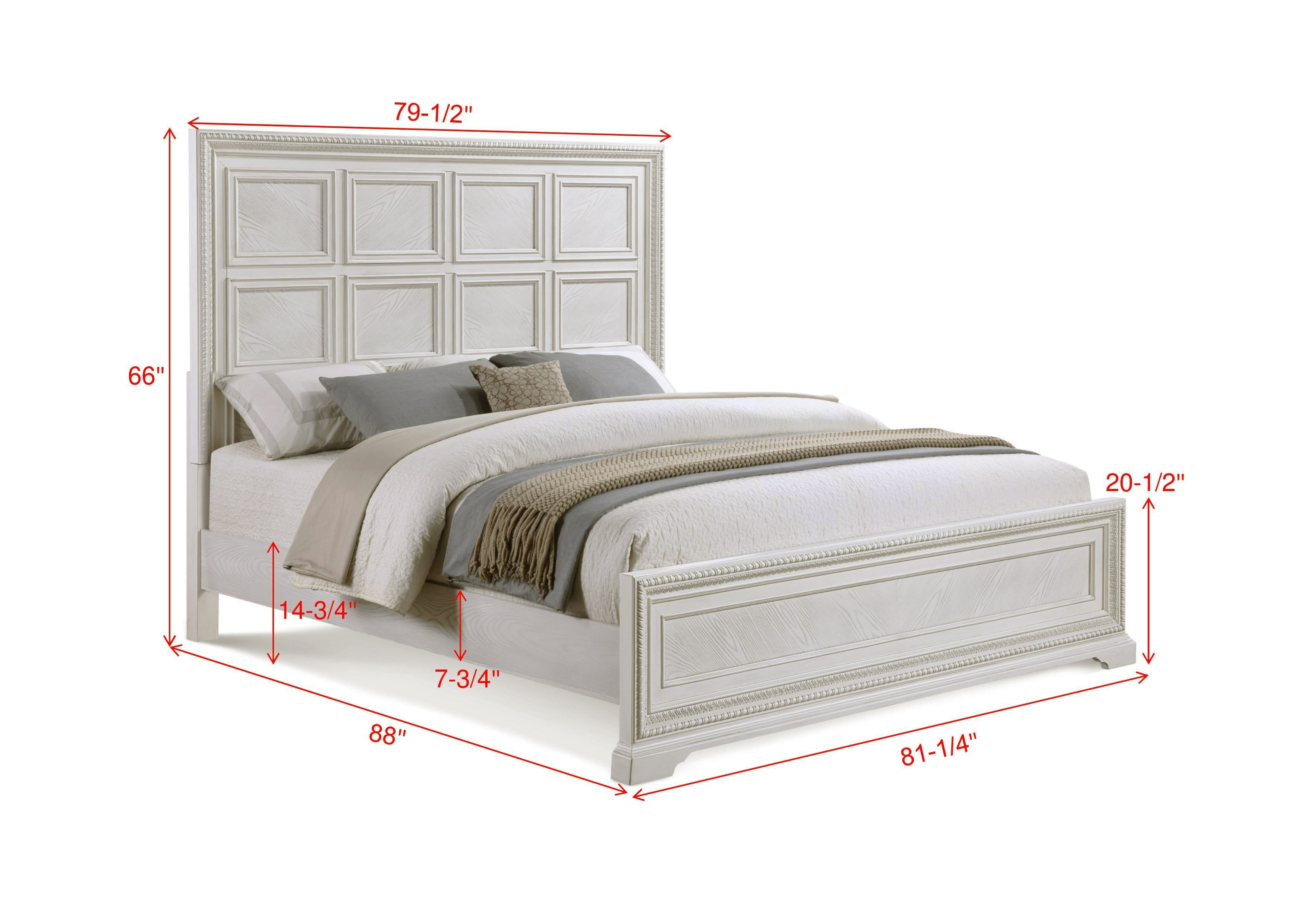 Alexandria Antique White Panel Bedroom Set