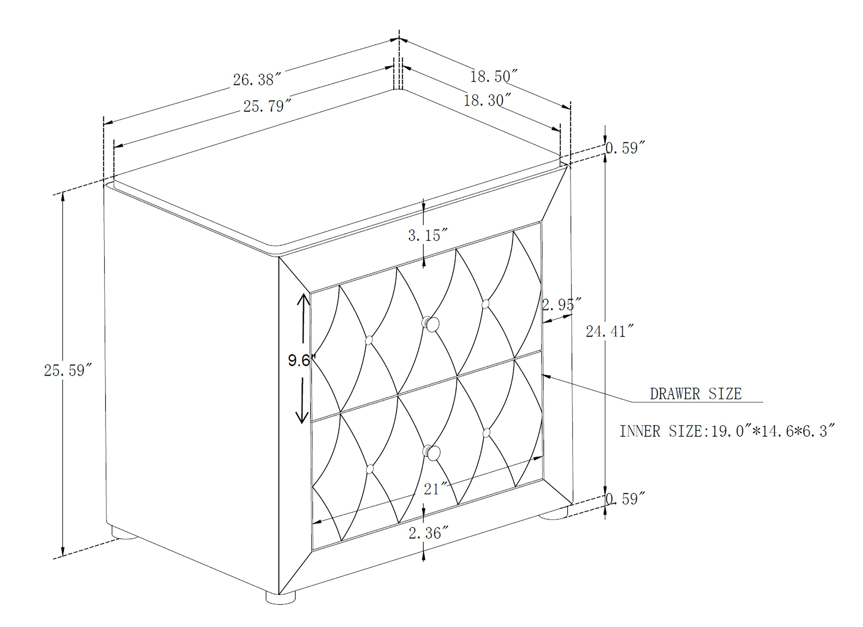 Annabelle Black Nightstand