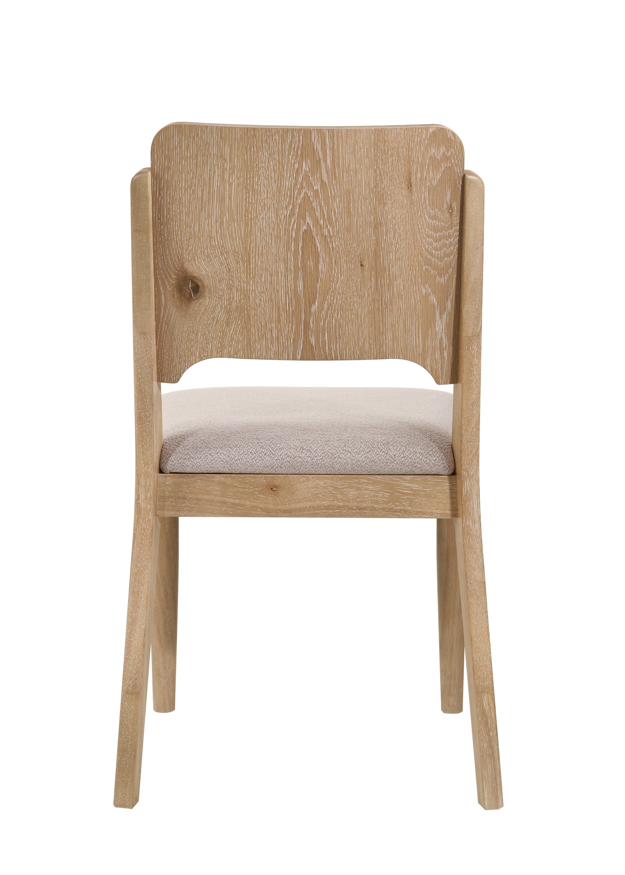 Arden Warm Wood/Beige Dining Side Chair, Set of 2