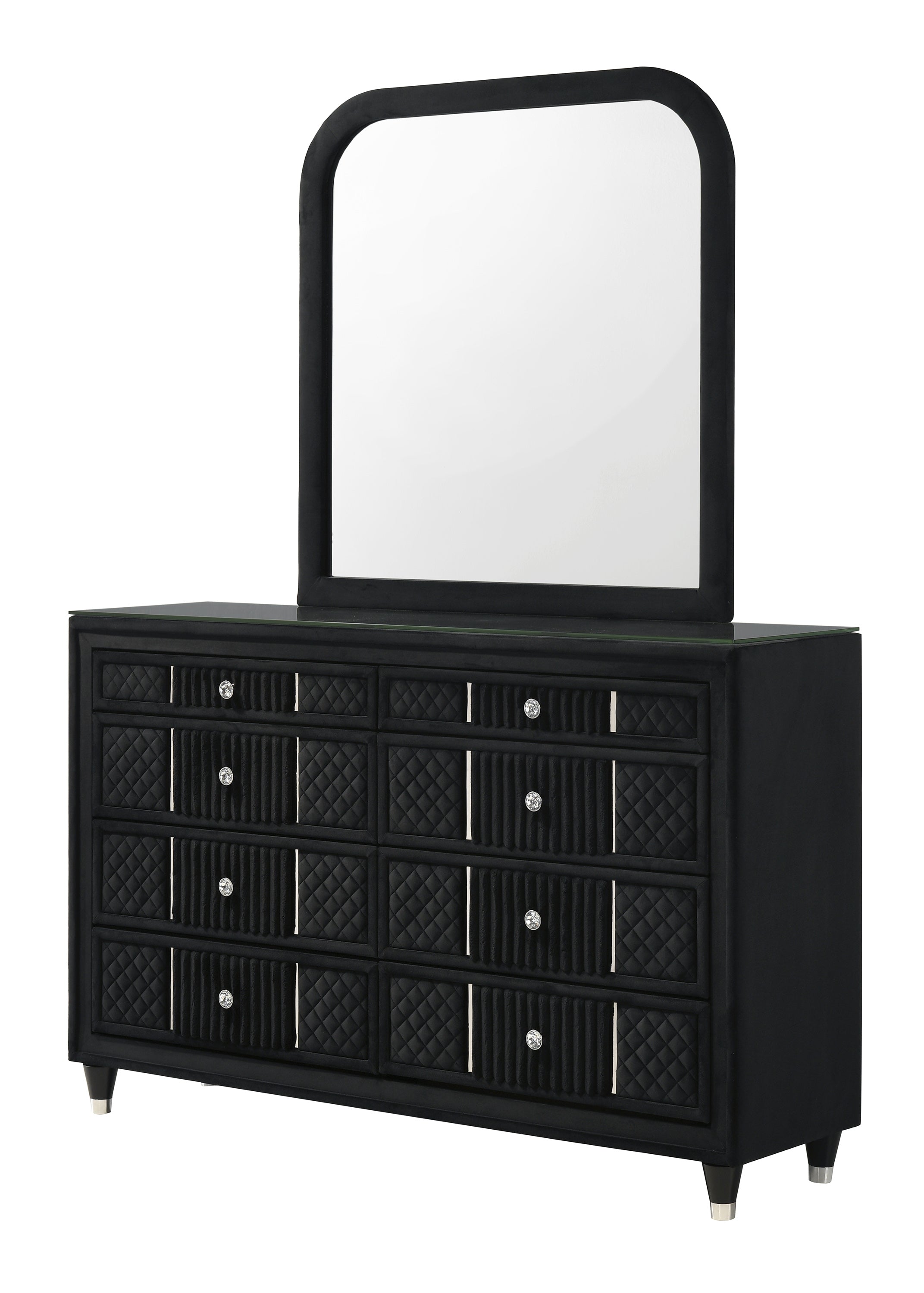 Armany Black Dresser Top (Mirror Only)