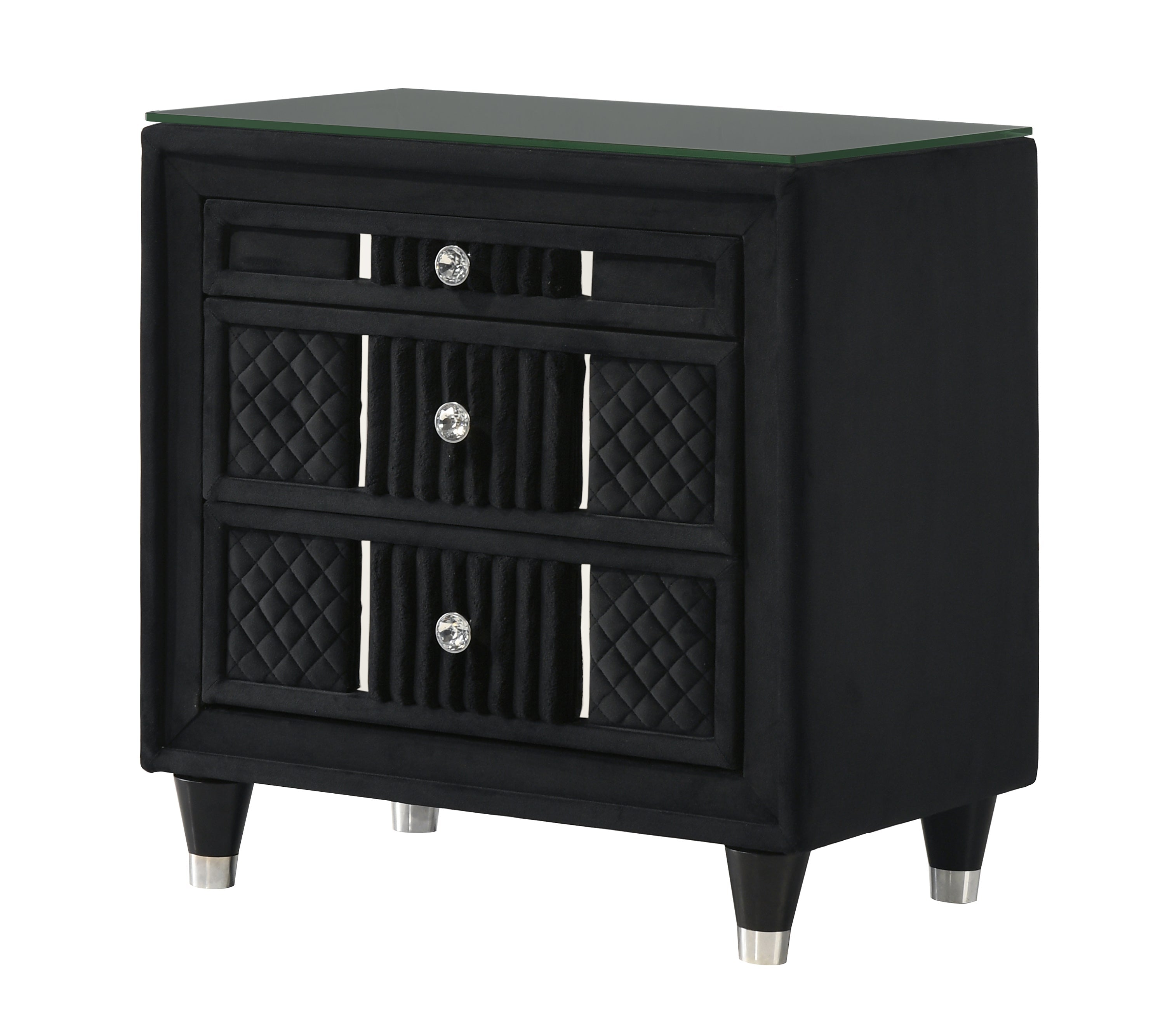 Armany Black Nightstand