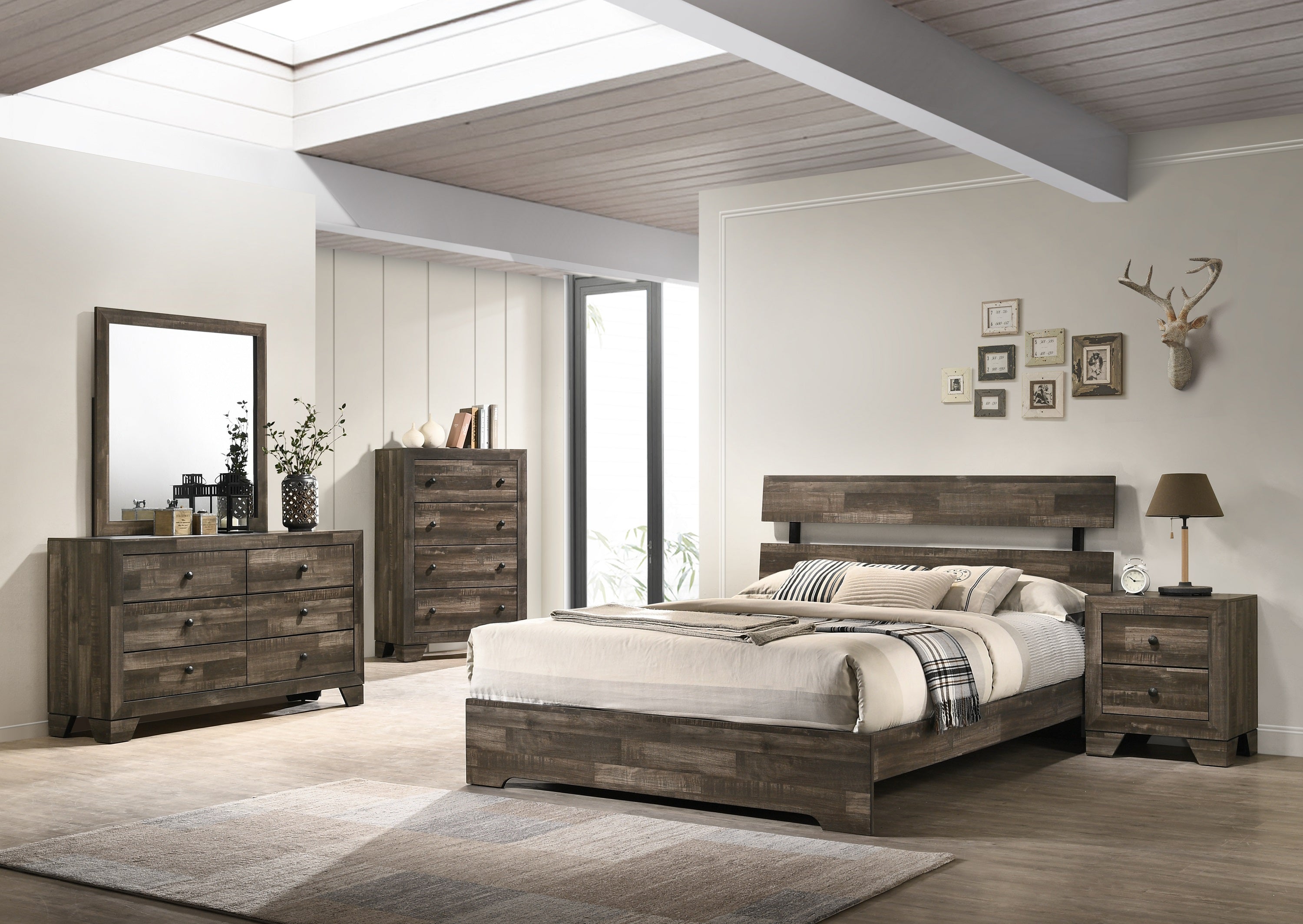 Atticus Brown Full Platform Bed