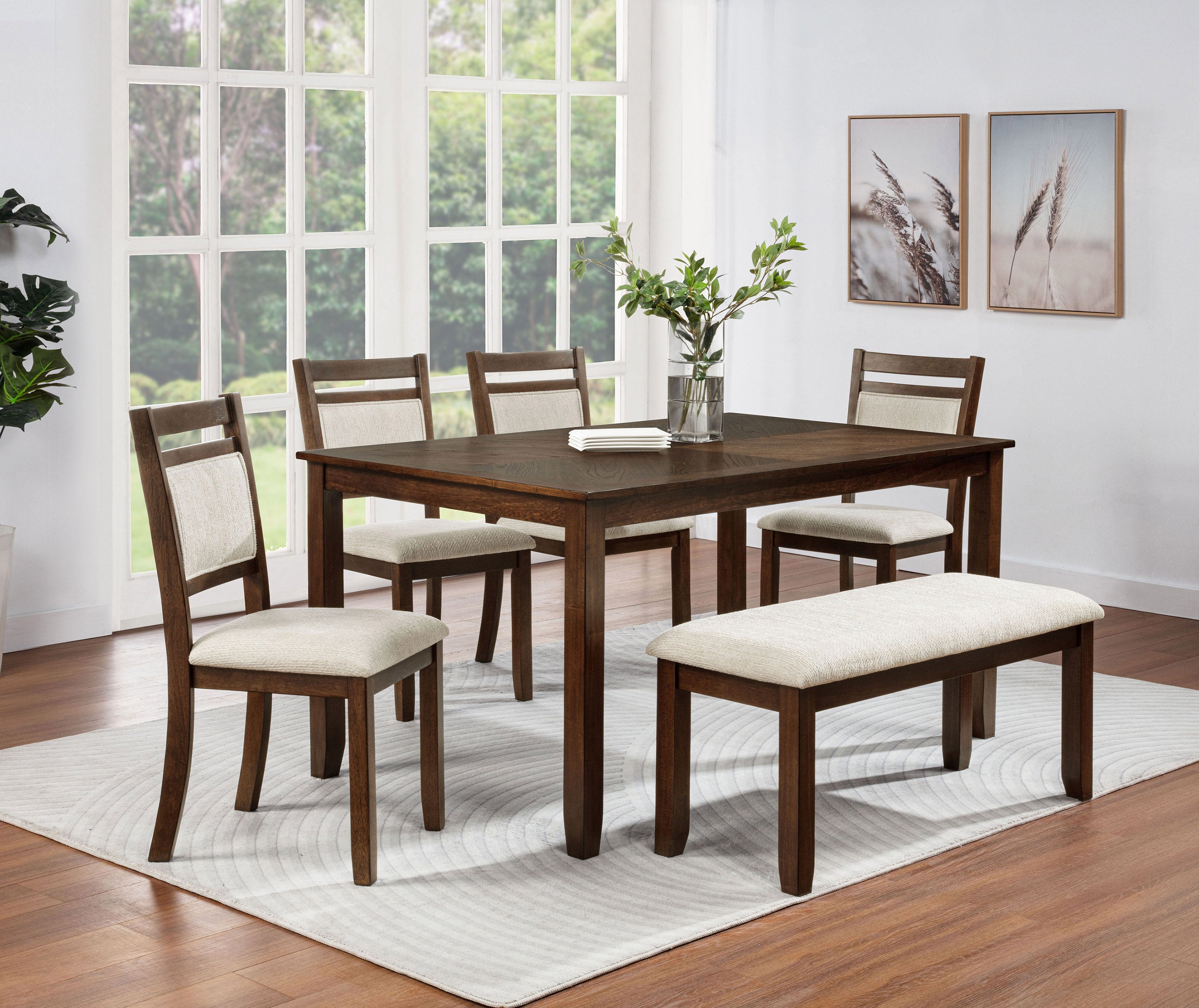 Avasa Brown 6-Piece Dining Room Set