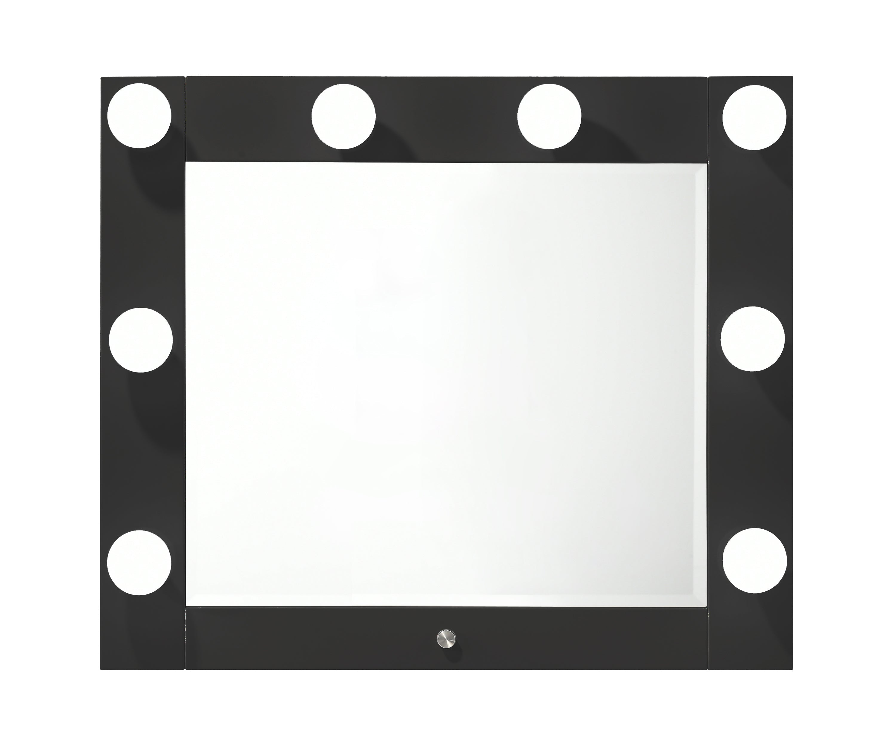 Avery Black Makeup Vanity Set with Lighted Mirror