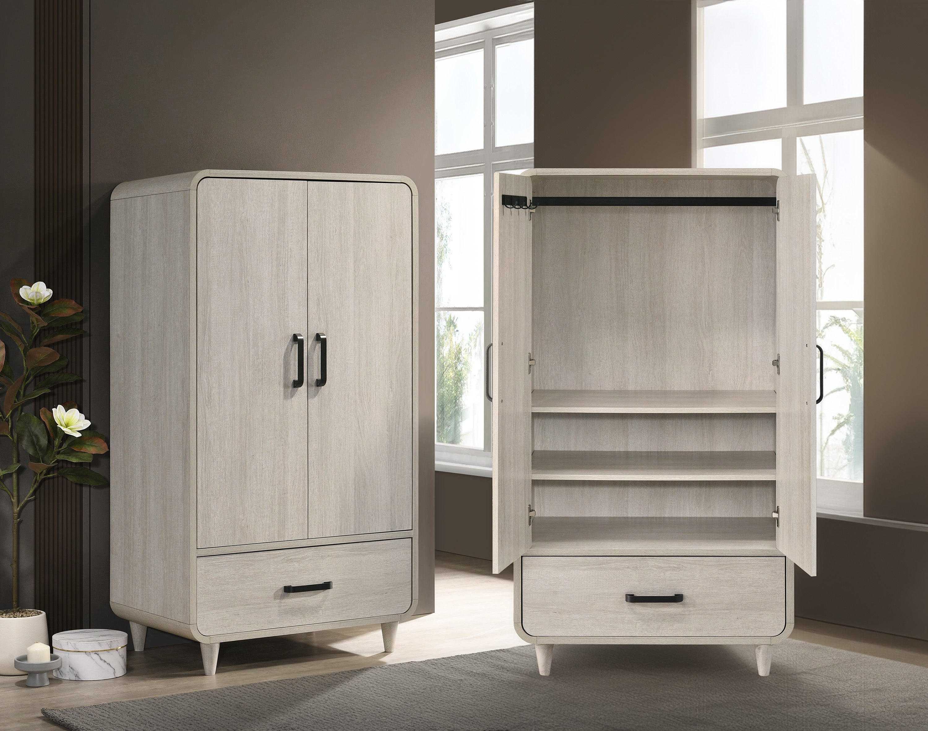 Nyomi White Armoire