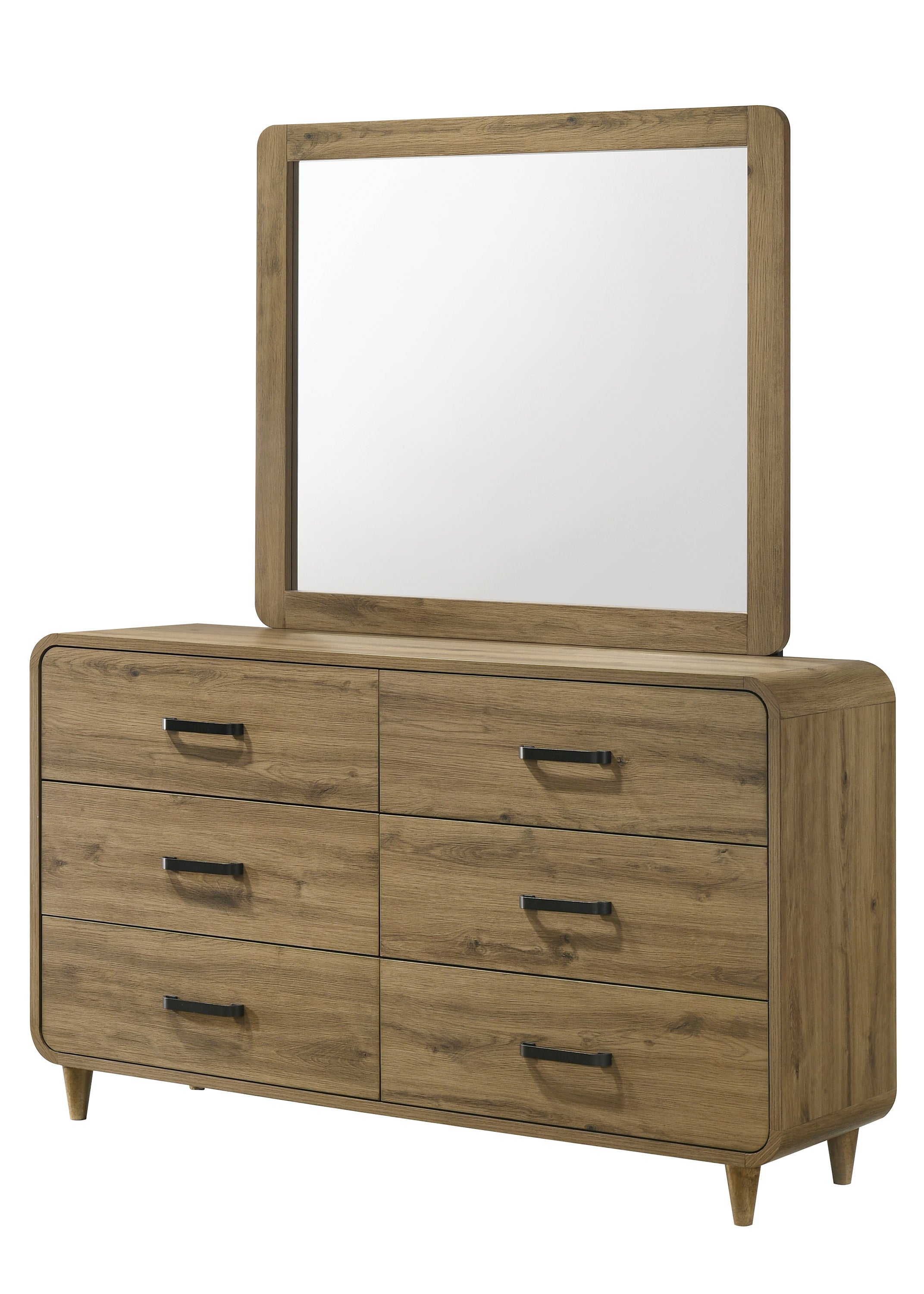 Nyomi Light Brown Dresser Top(Only Mirror)