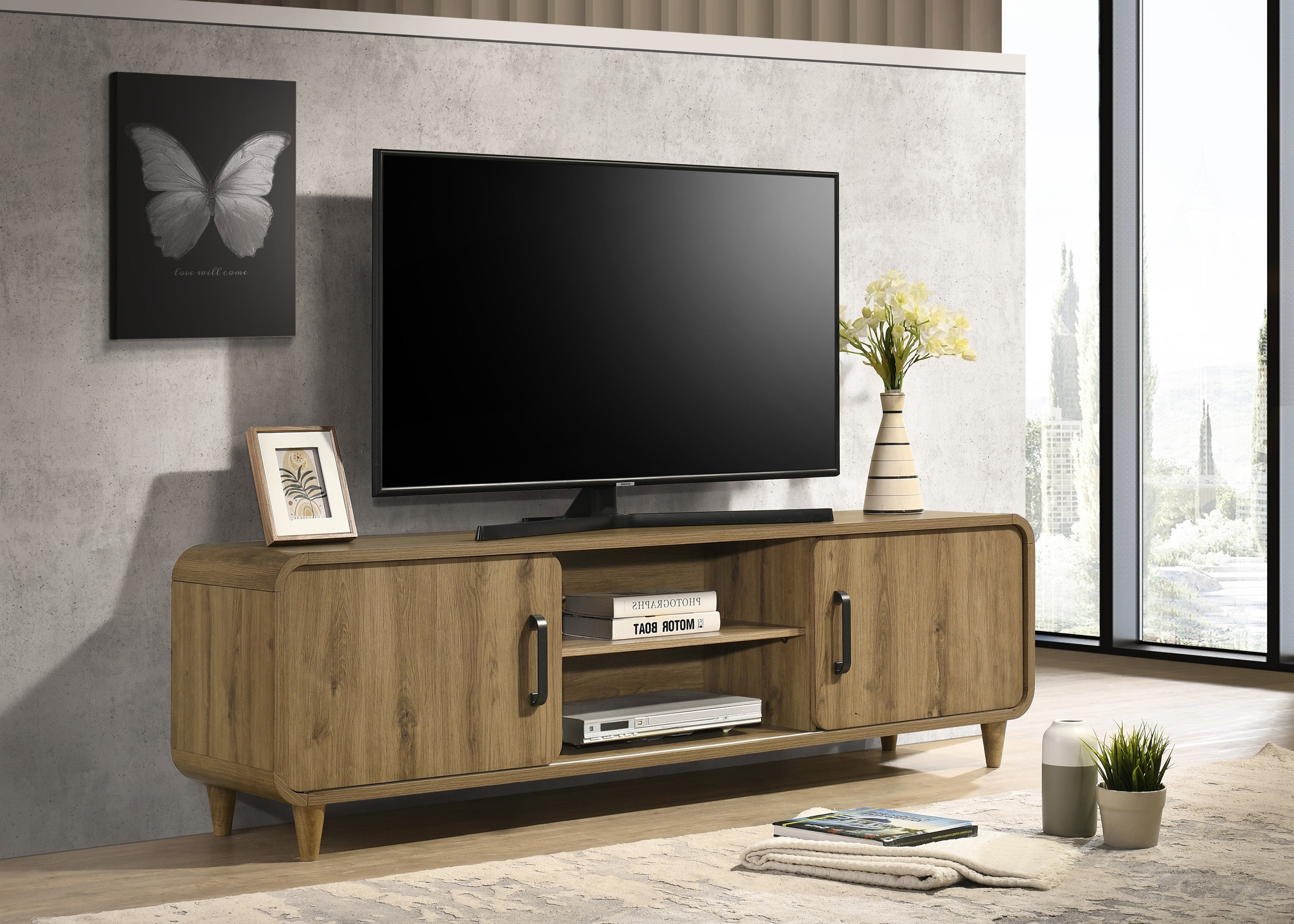 Nyomi Light Brown TV Stand
