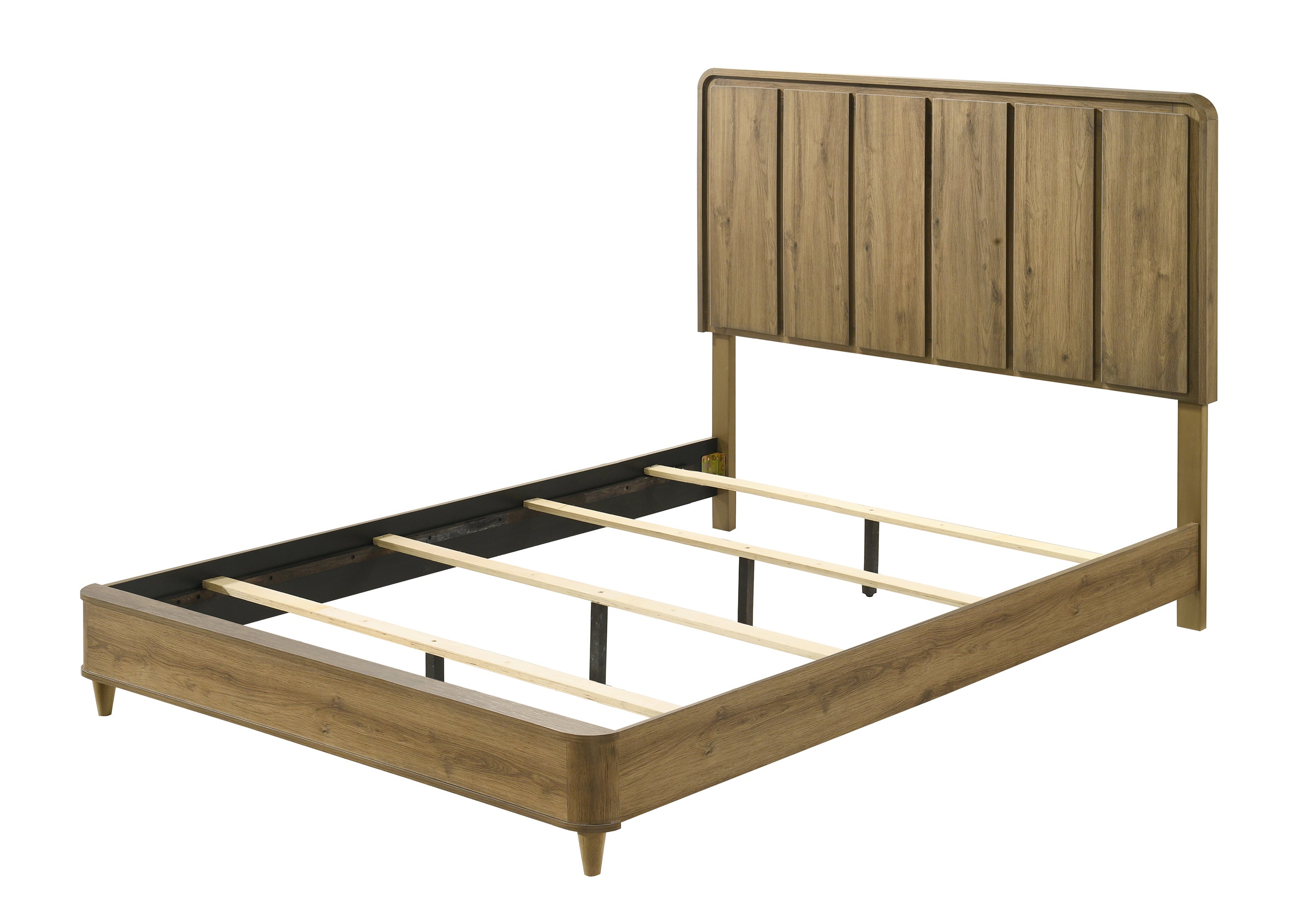 Nyomi Light Brown King Panel Bed