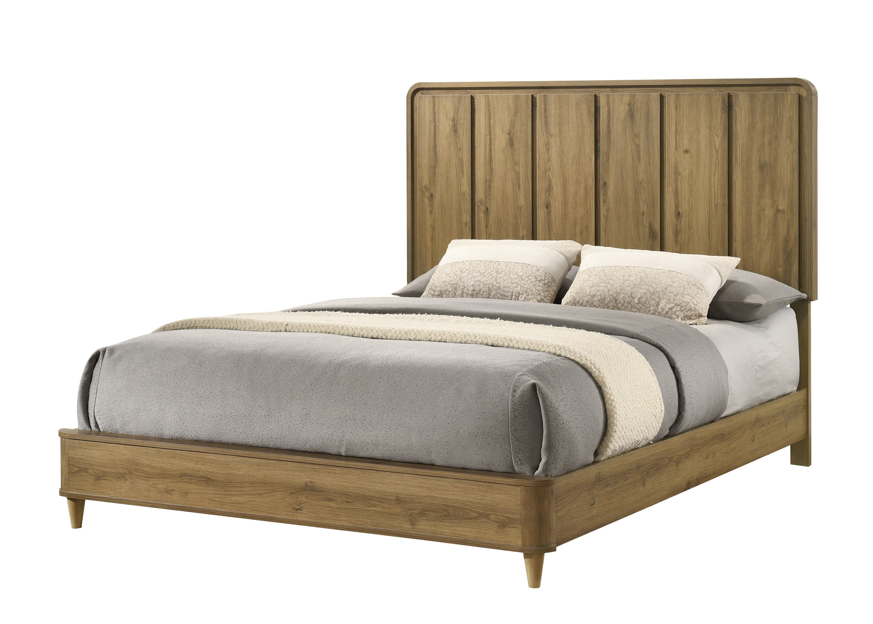Nyomi Light Brown Queen Panel Bed