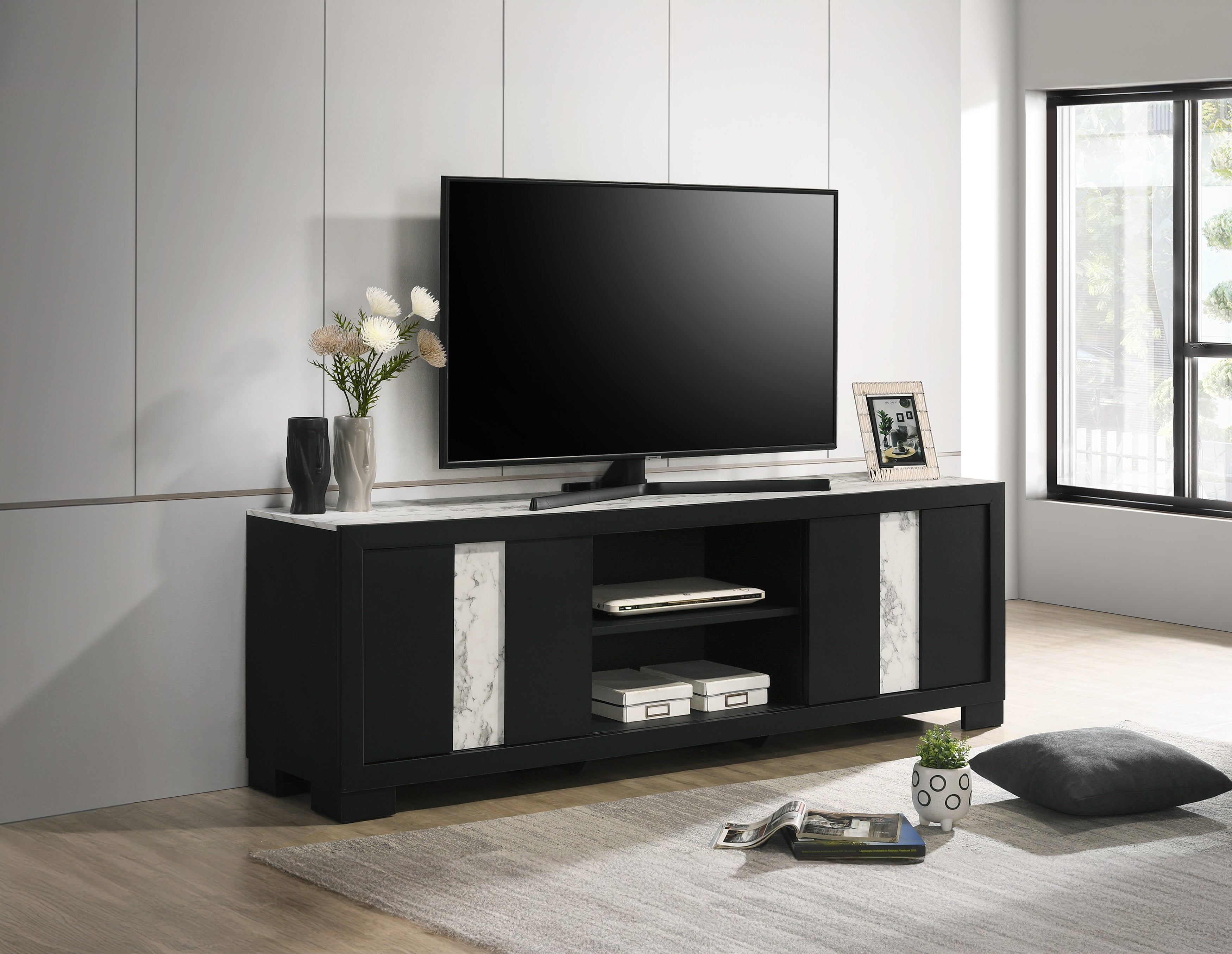 RANGLEY TV STAND-BLACK