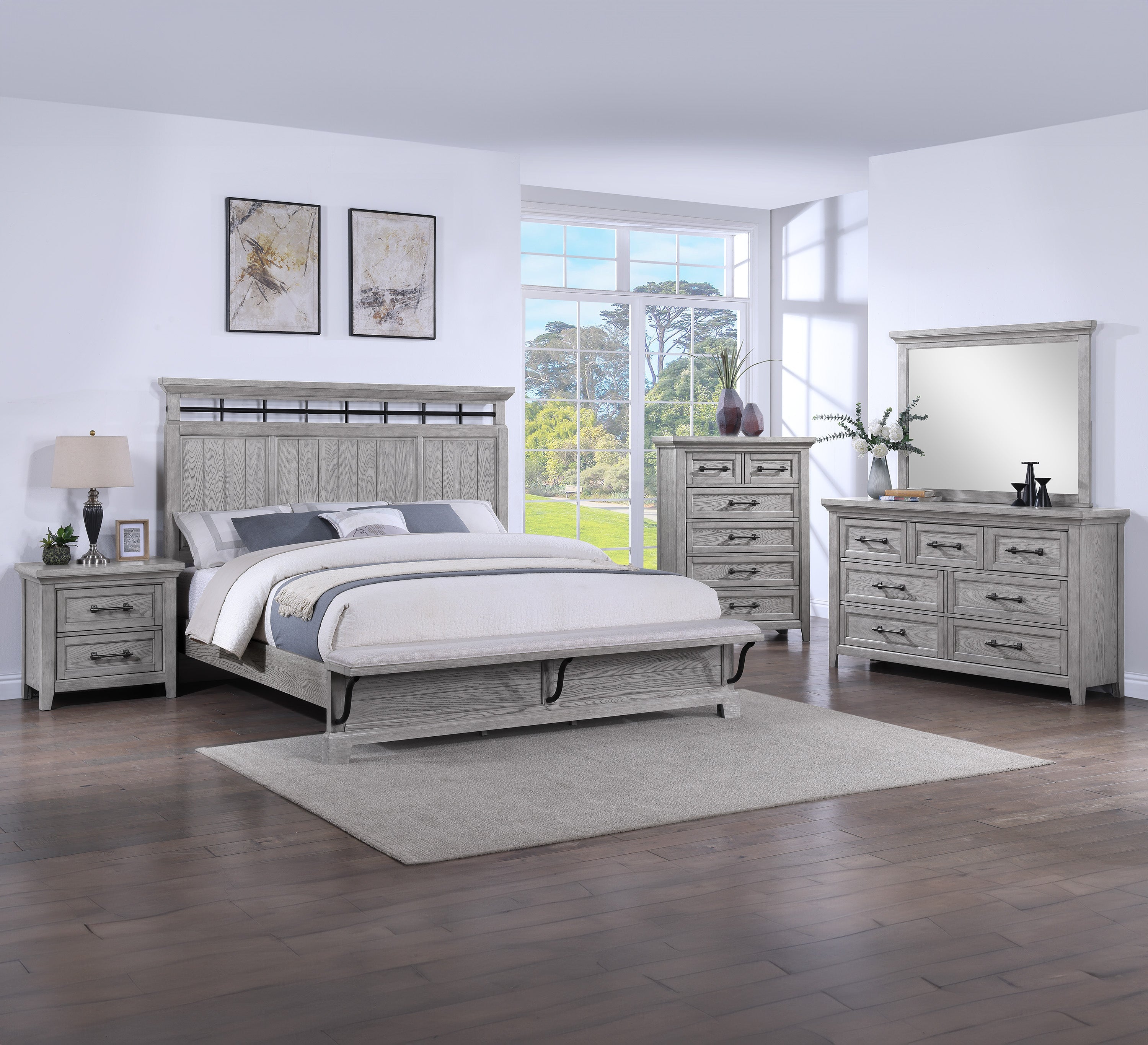 Beckett Rustic Gray Dresser Mirror (Mirror Only)